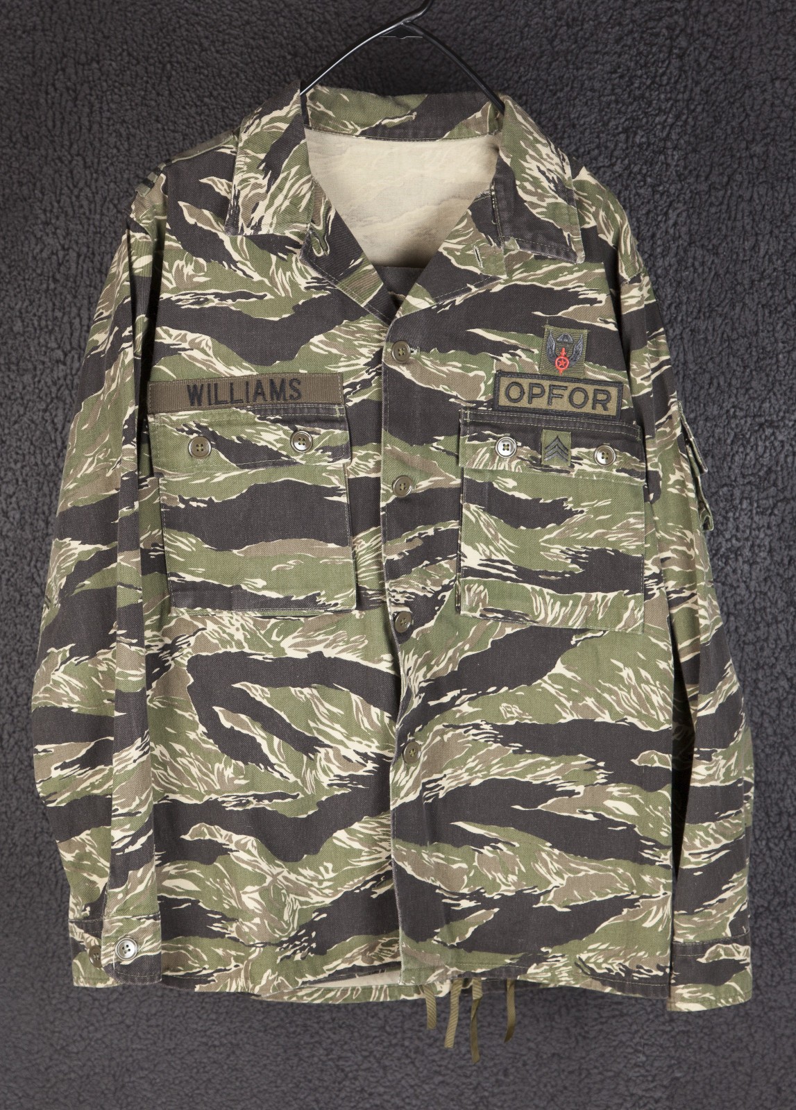 Tiger Stripe Products Shirt (Med) & Pants (Small) Vietnam REPRO (OPFOR Patches)