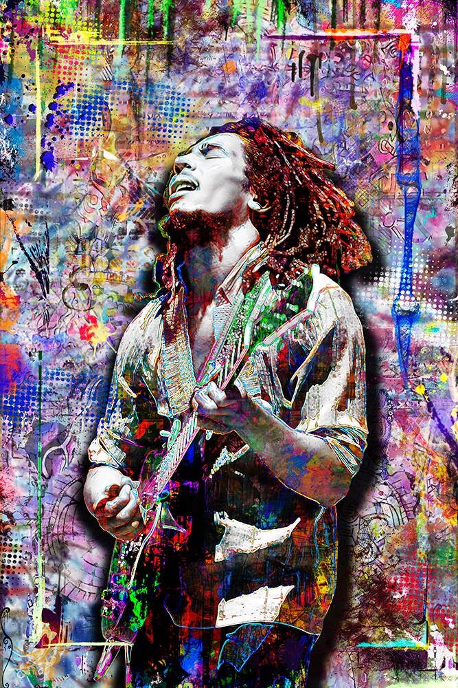 BOB MARLEY And The Wailers Poster 12x18in Bob Marley Tribute Art Free Shipping