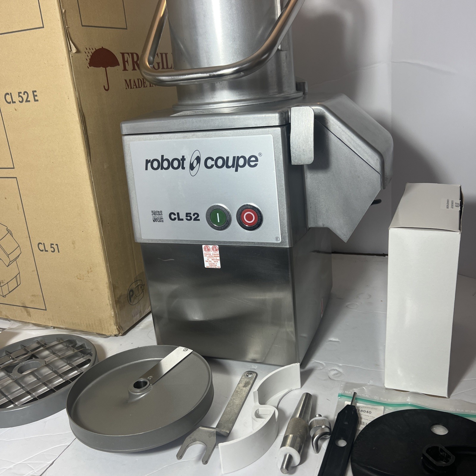 Robot Coupe CL 52 E Series E Continuous Feed Vegetable / Food Processor W/ Discs