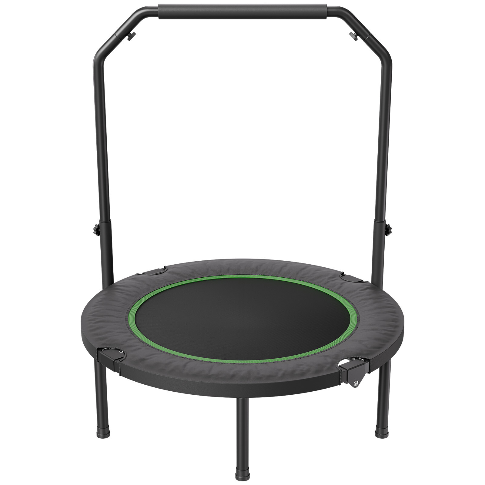 40" Foldable Mini Fitness Trampoline Adults Exercise Rebounder with Handle