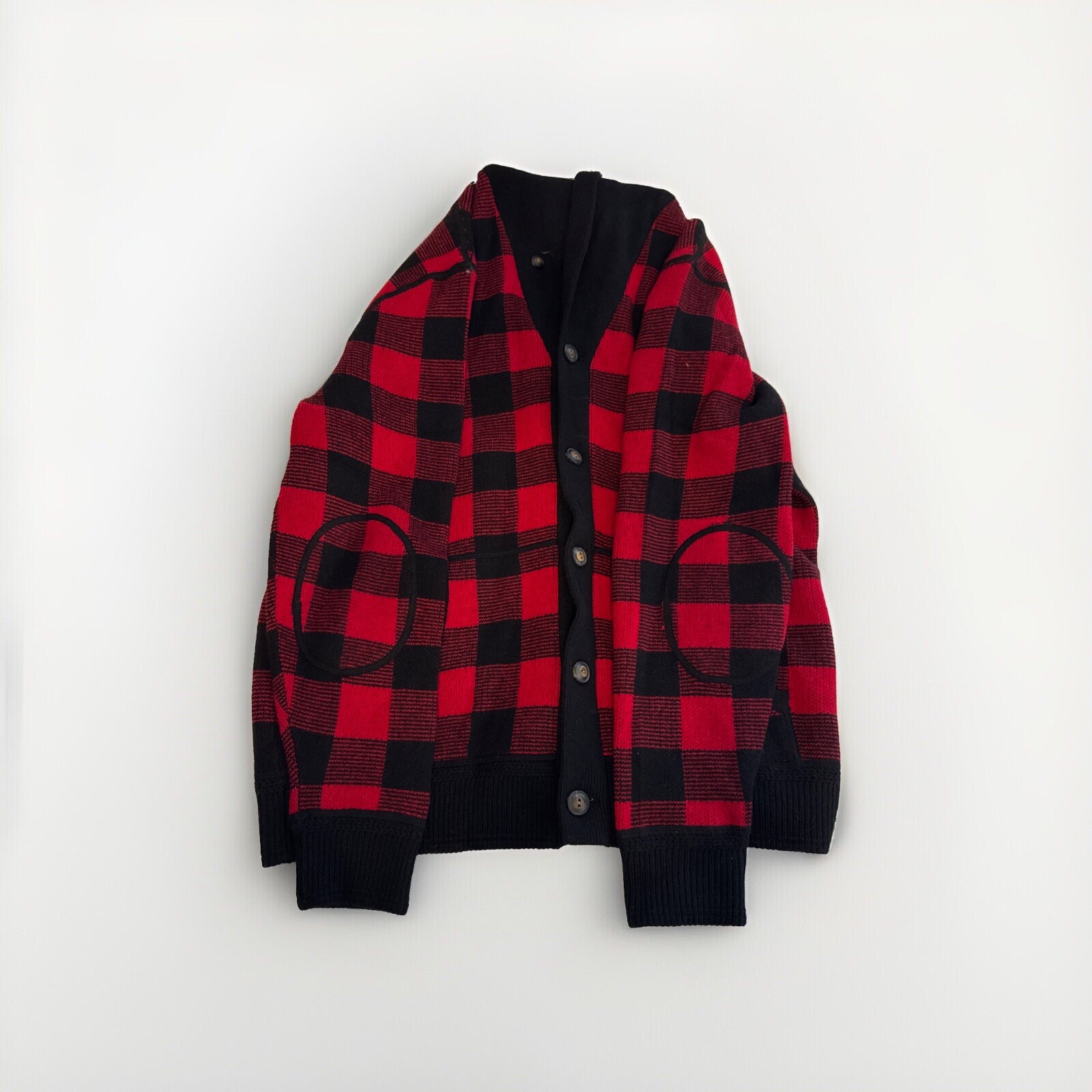 Polo Ralph Lauren Wool Buffalo Plaid Shawl Cardigan Sweater Men’s Large NWT $298