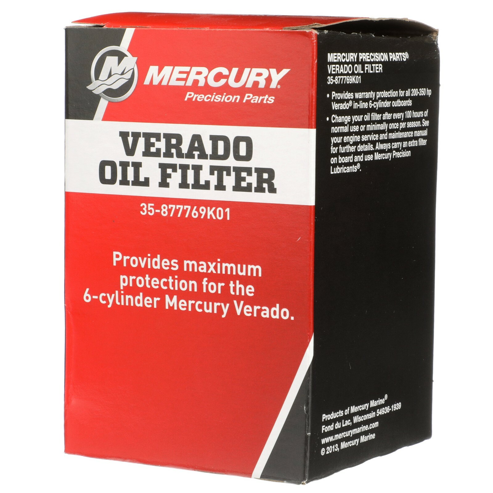Mercury Marine Verado Outboard Oil Filter For 200HP to 400HP 35-877769K01 2 Pack