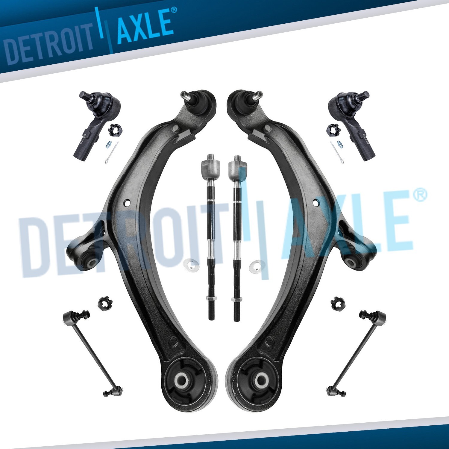 Front Lower Control Arms w/ Ball Joints Tie Rods for 2011 - 2017 Honda Odyssey