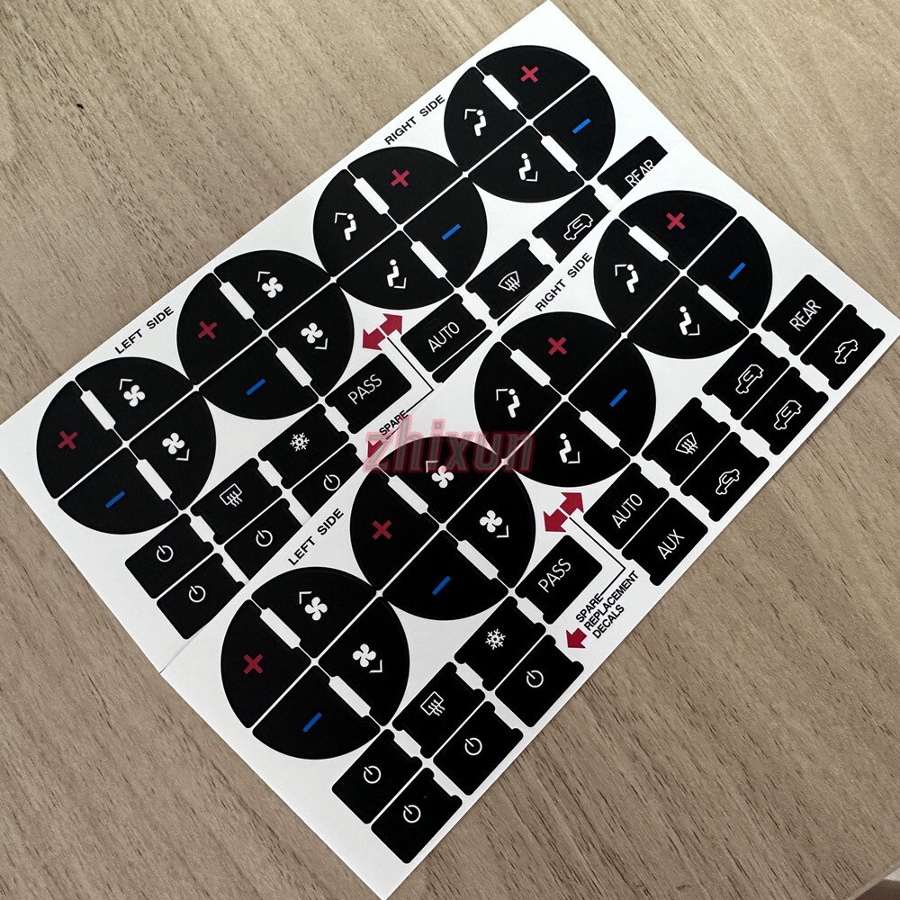 2x AC Dash Button Decal Stickers Replacement Repair fits For Chevrolet GMC Tahoe