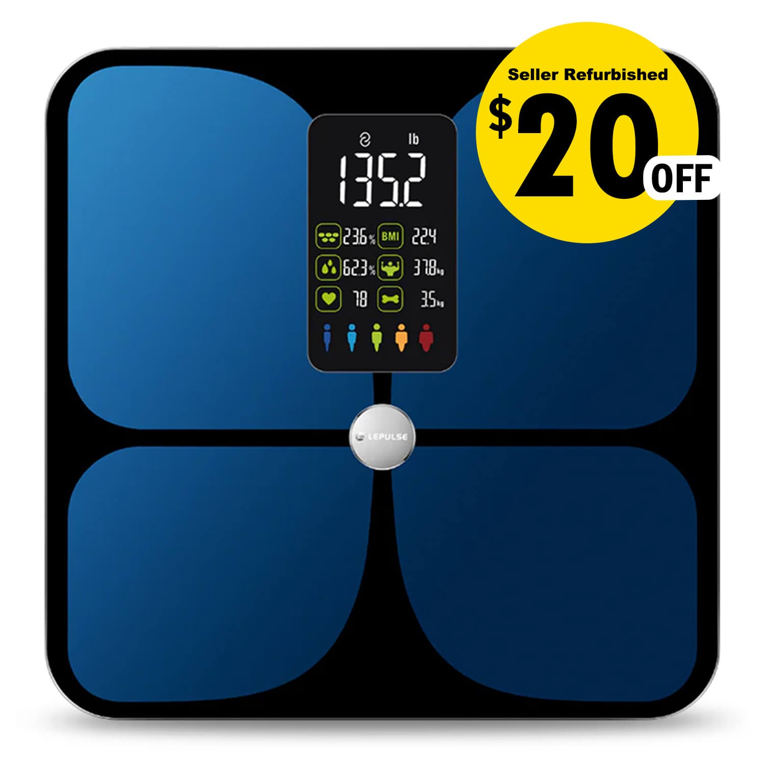 Digital Body Weight Bathroom Scale Body Fat Scale with Heart Rate, Cardiac index