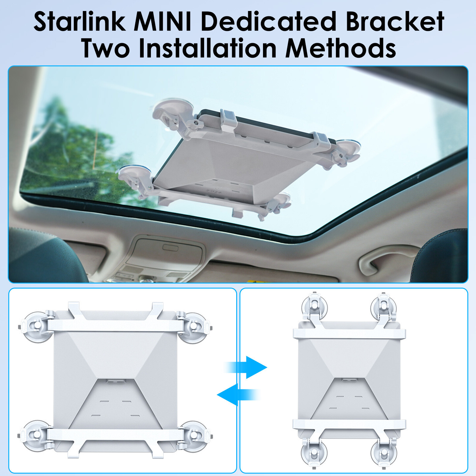 Starlink Mini Car Suction Cup Mount Roof/Window Holder for RV SUV Camper Boat
