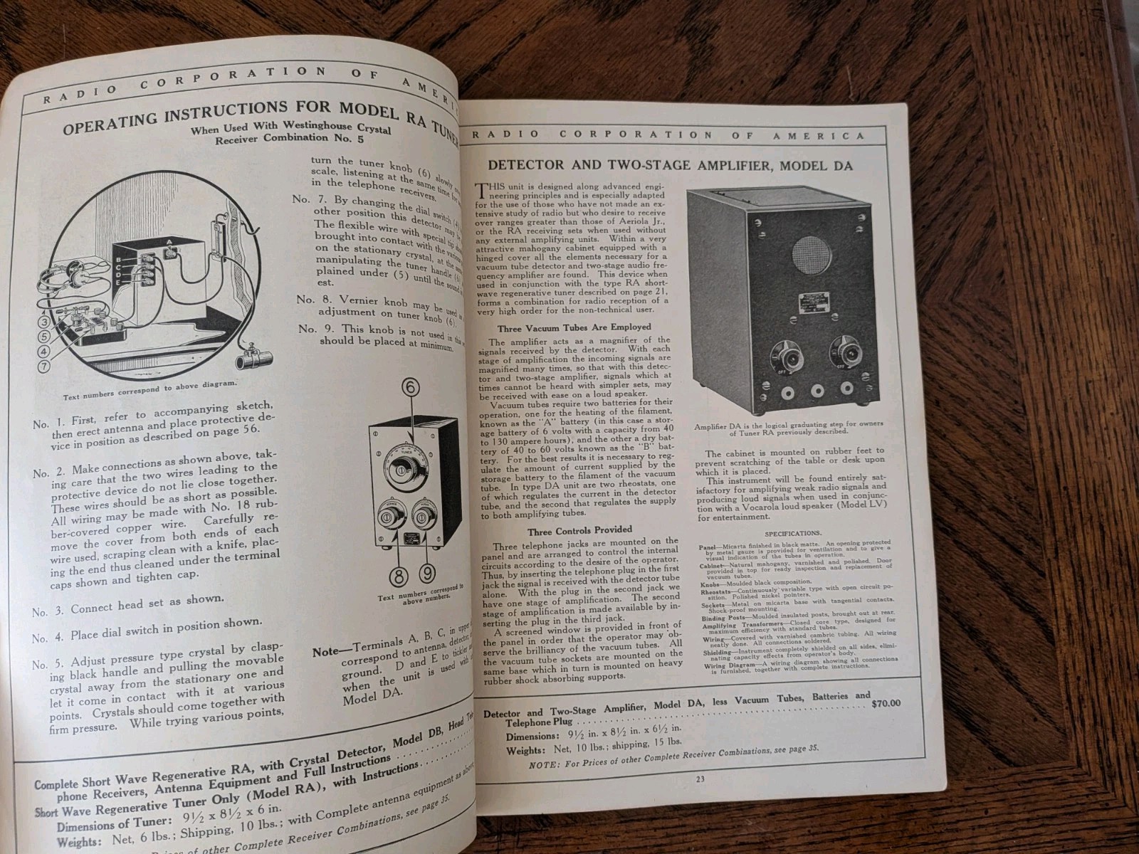 1922 RCA Radio Enters The Home ( Cover Missing )