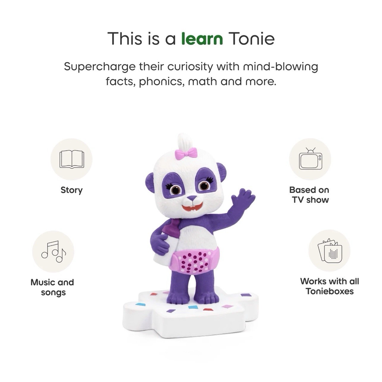 tonies Word Party Presents: Math! Audio Toy Figurine, Age Group 3+ New