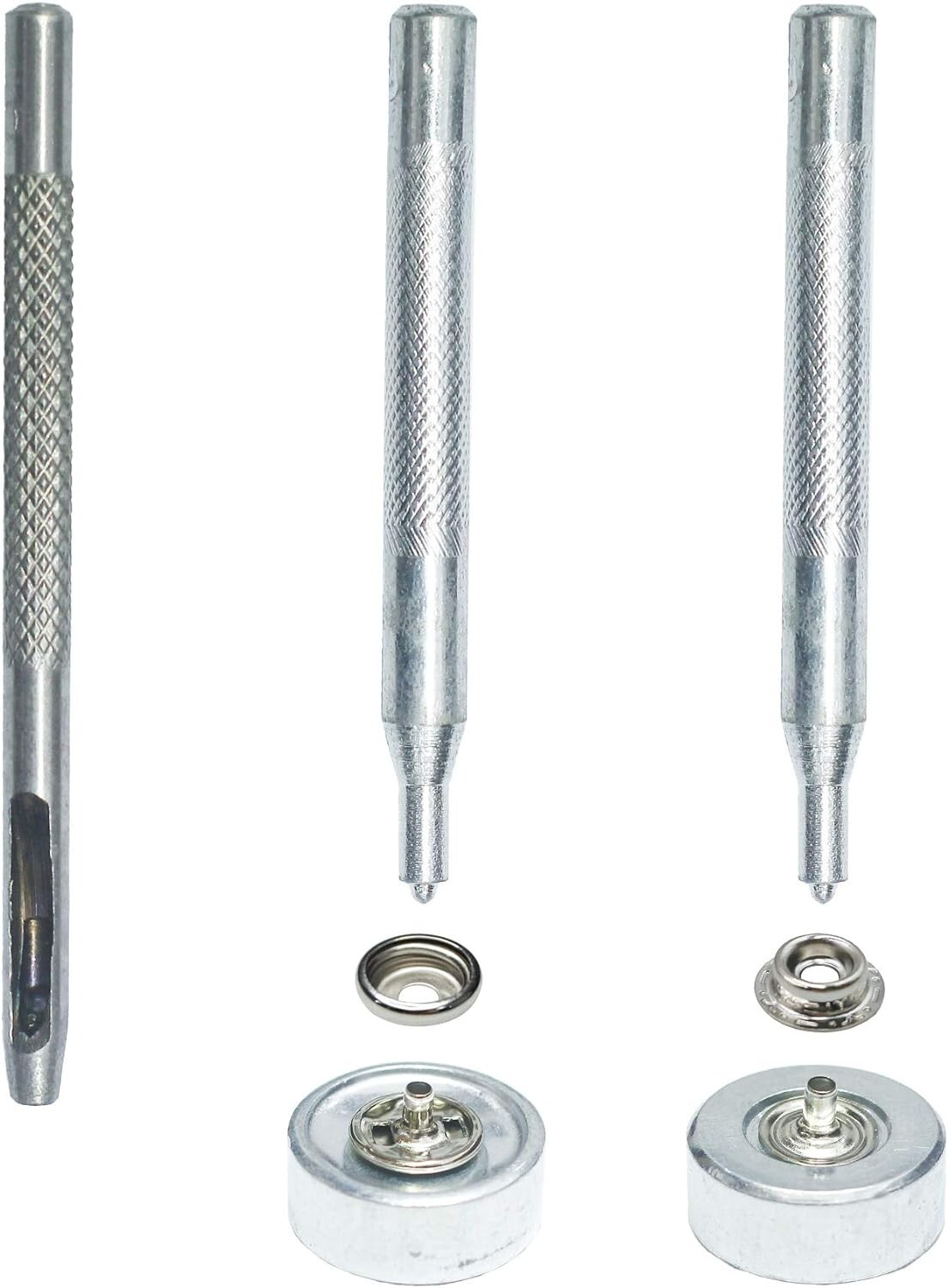 70 Sets 15mm 5/8 Heavy Duty Snap Fasteners Kit Metal Snaps for Leather Craft