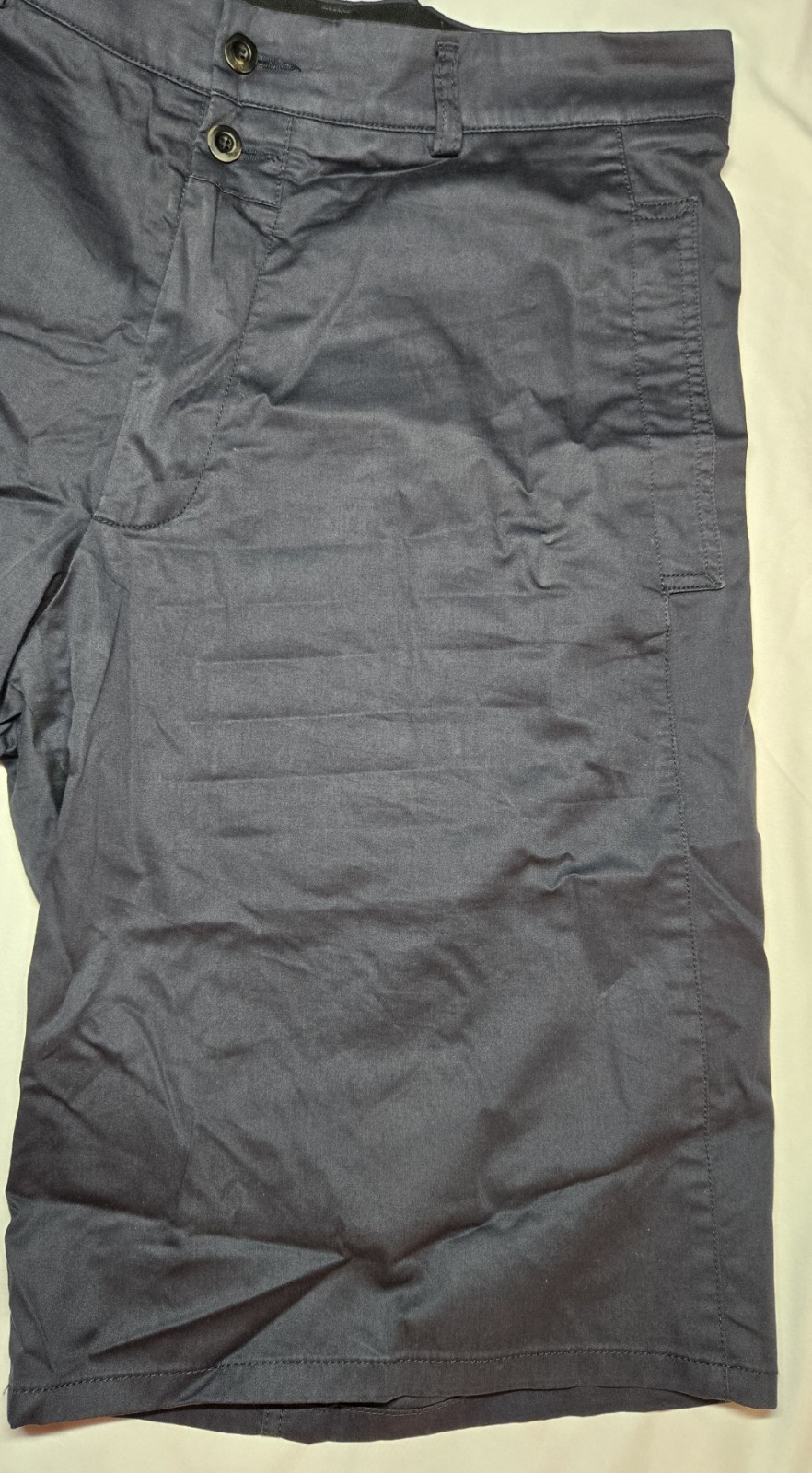 Giorgio Armani Mens Navy Linen Blend Shorts Size 36