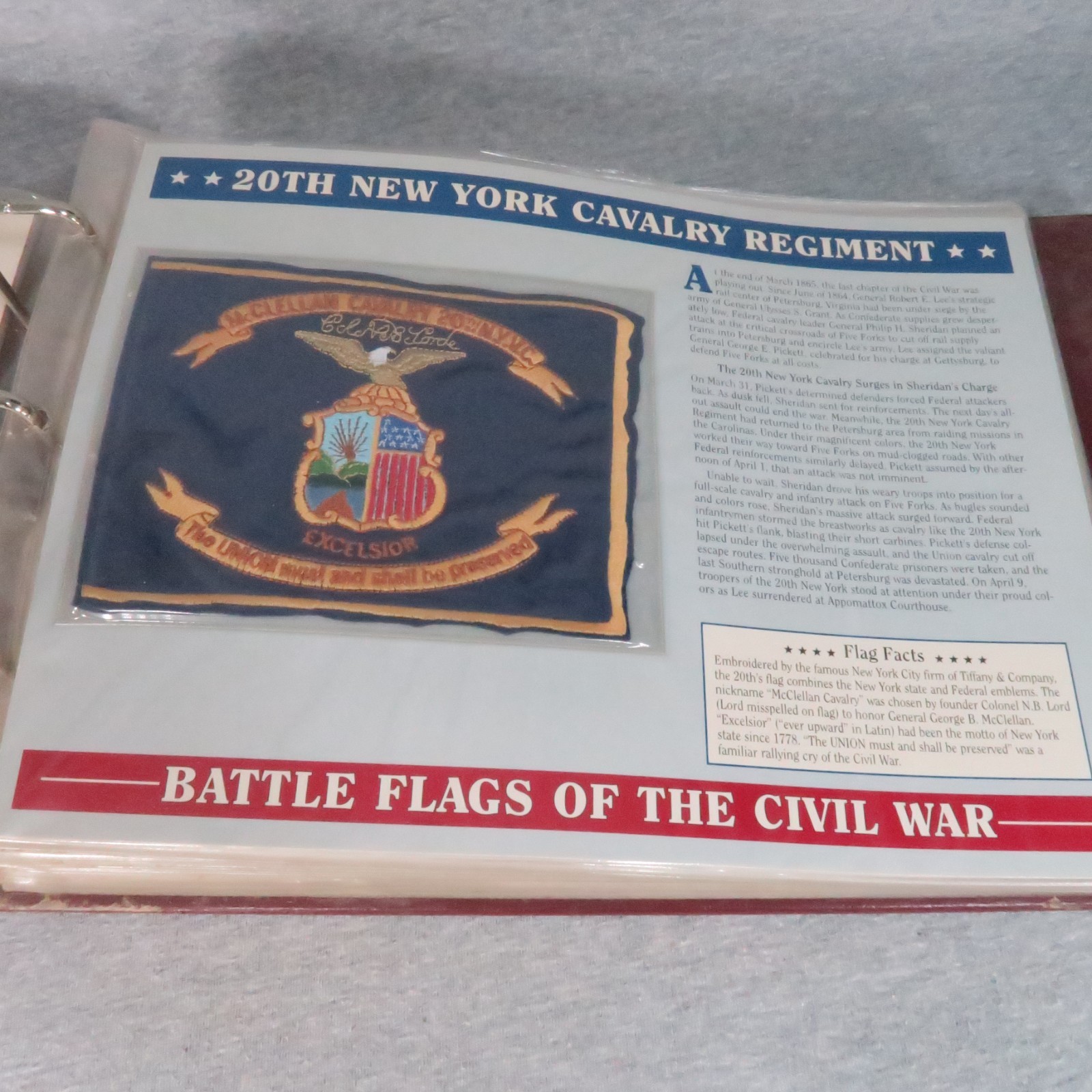 Willabee & Ward Battle Flags of the Civil War Patches in Collection Album