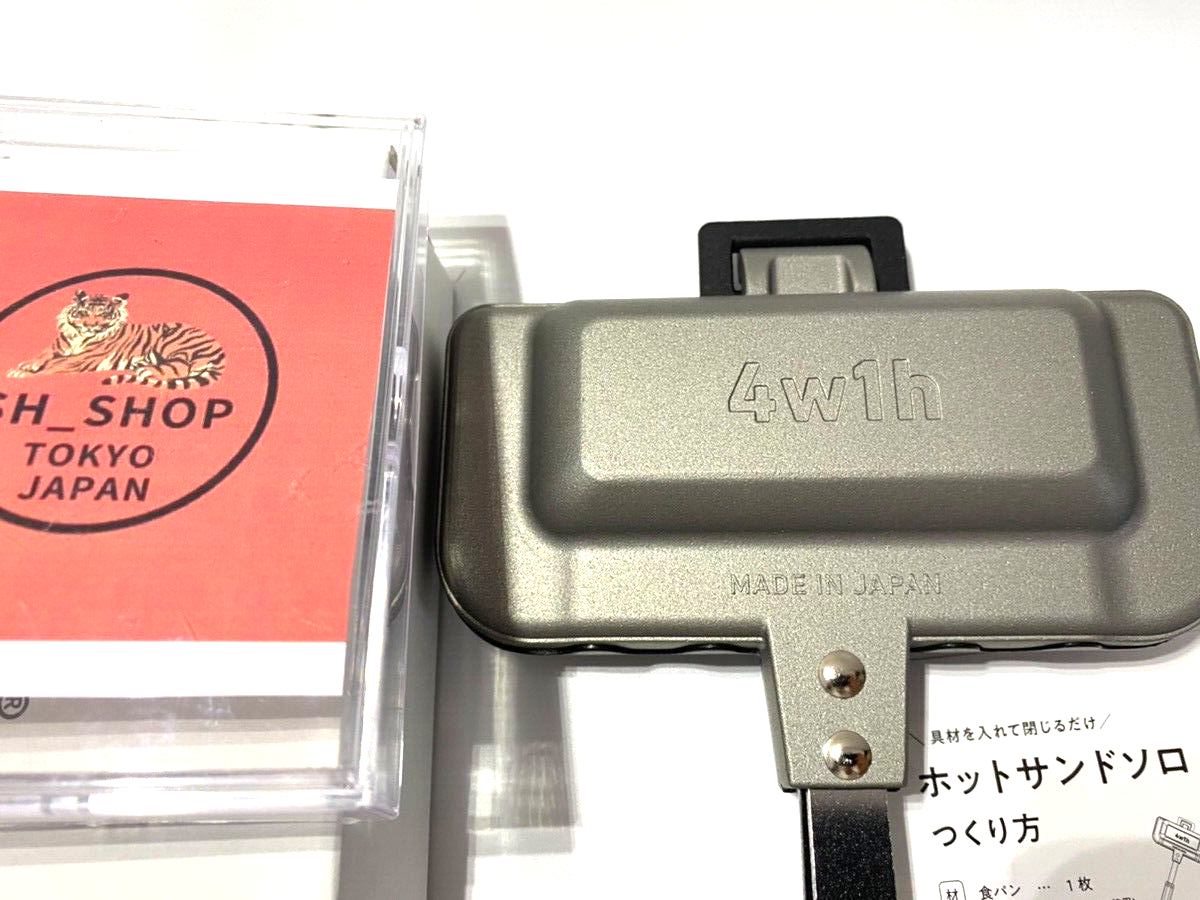 4W1H Hot Sand Solo Compact Grilled Sandwich Maker Tubame sanjo Made in Japan NEW