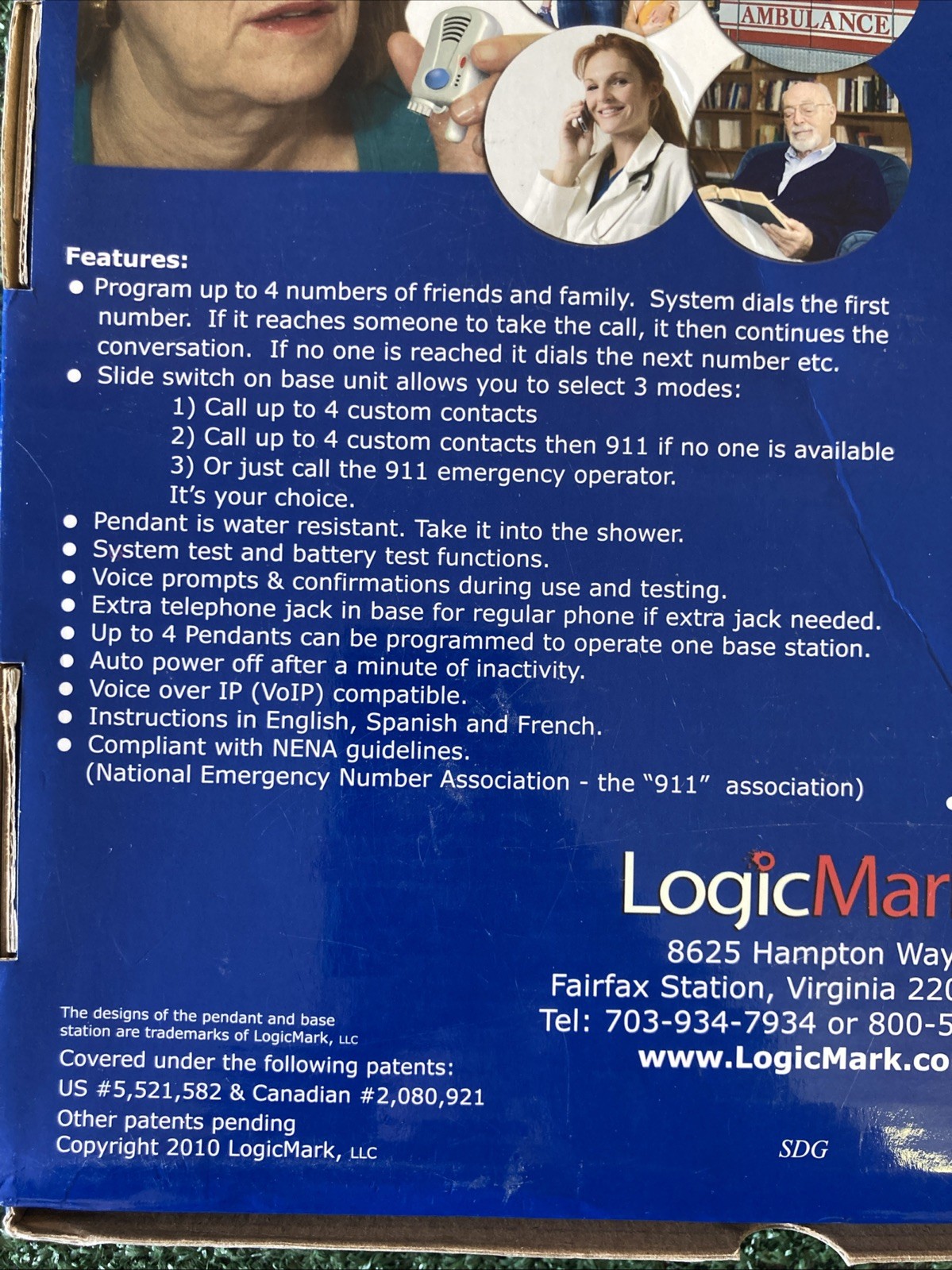 LogicMark 35911 Freedom Alert Personal Emergency Response System (OKEB-02-045)