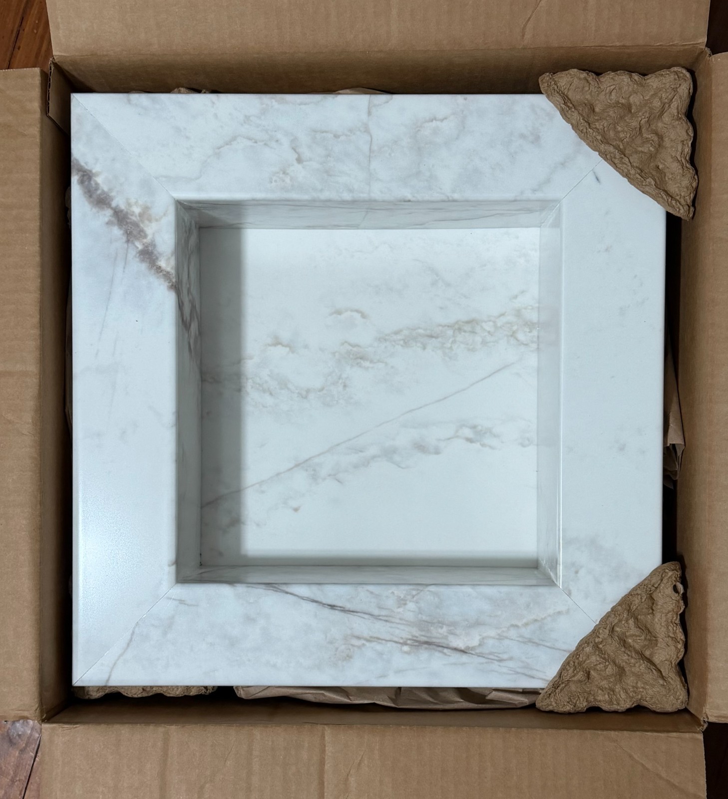 FlexStone 17 in. x 17 in. Square Recessed Shampoo Caddy in Calypso