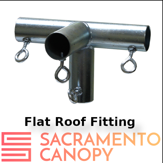 20' Wide Flat Roof Canopy Fittings Kits, DIY Metal 1" EMT Carport Frame Parts