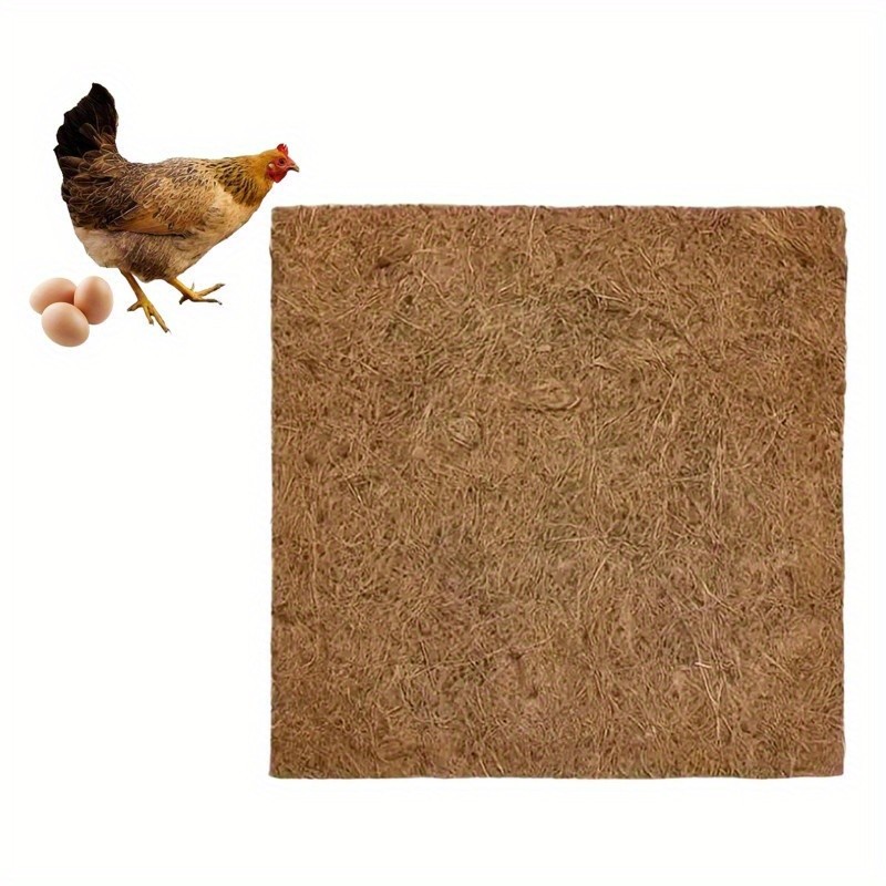 10Pcs 30x30cm Chicken Nesting Pads - Natural Coir Mat for Small Animals & Birds