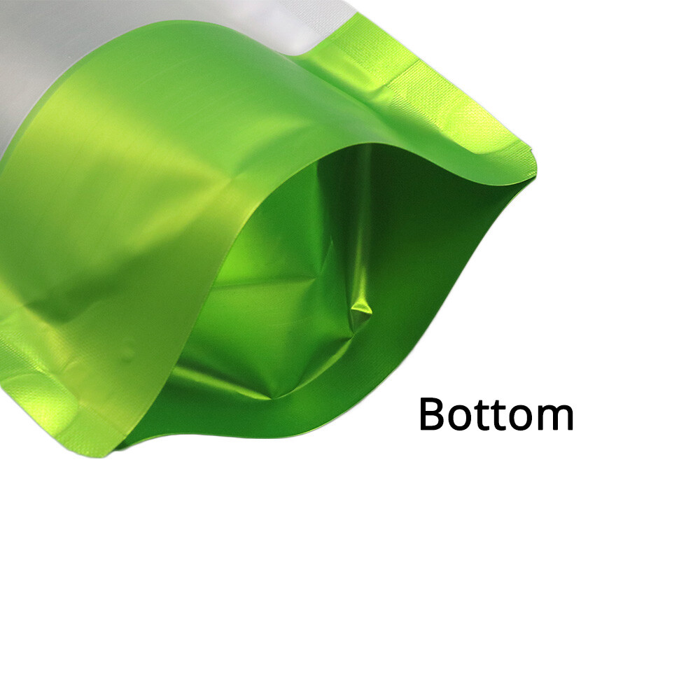 Multi-Size & Color Foil Mylar Matte Stand Up Zip Lock Bag w/ Rectangle Window