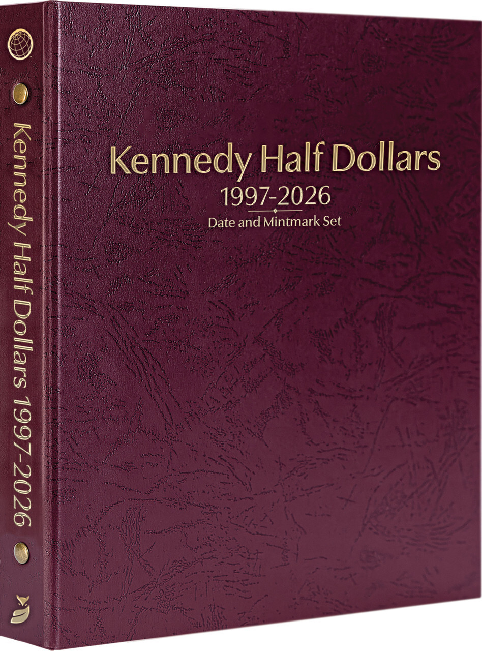 Whitman Prestige™ Album-Kennedy Half Dollars: 1997-2026 Date & Mintmark Set(Bur)