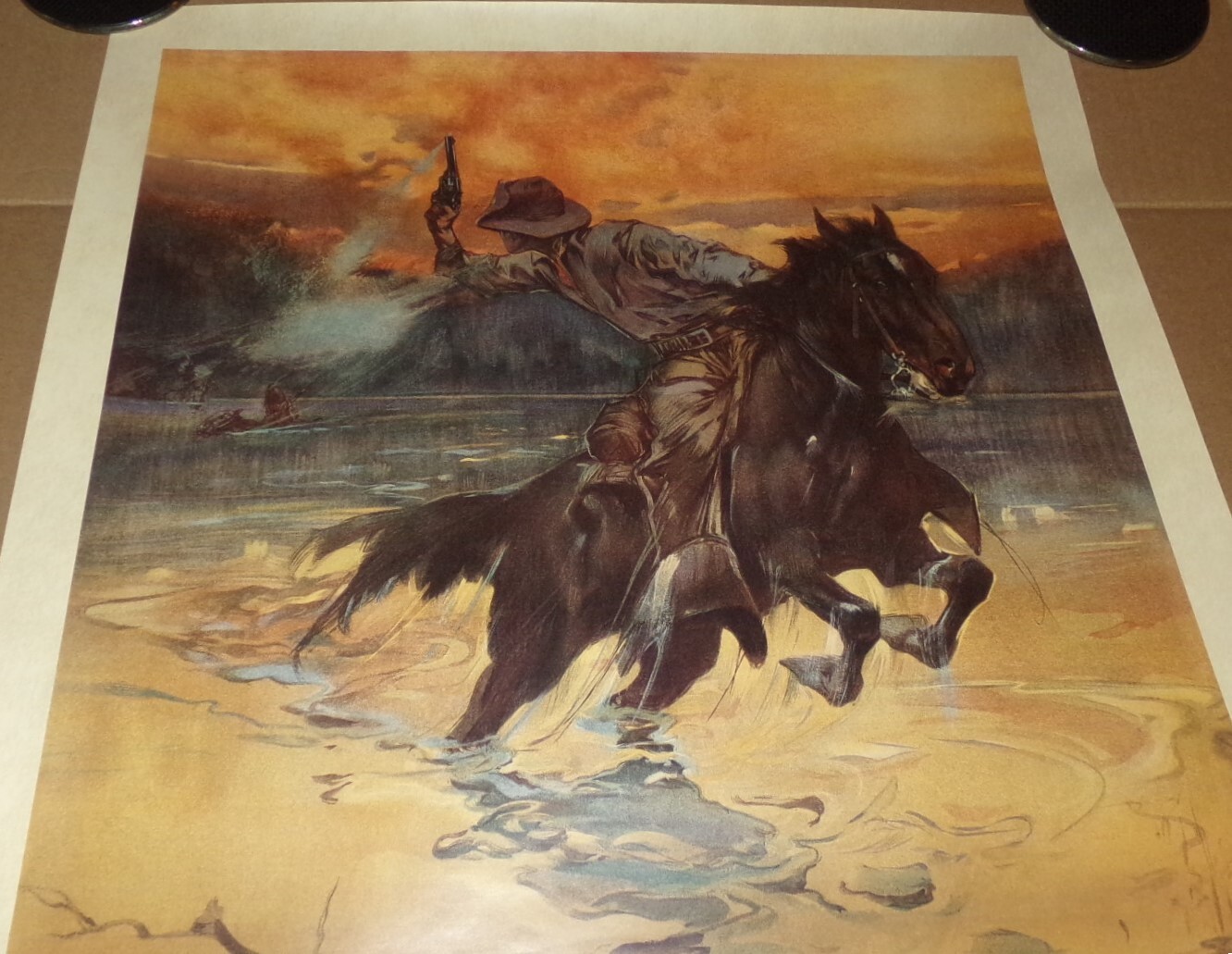 RARE 1980's Smith & Wesson - The Hostiles - Print Poster by Dan Smith 18x24 NOS