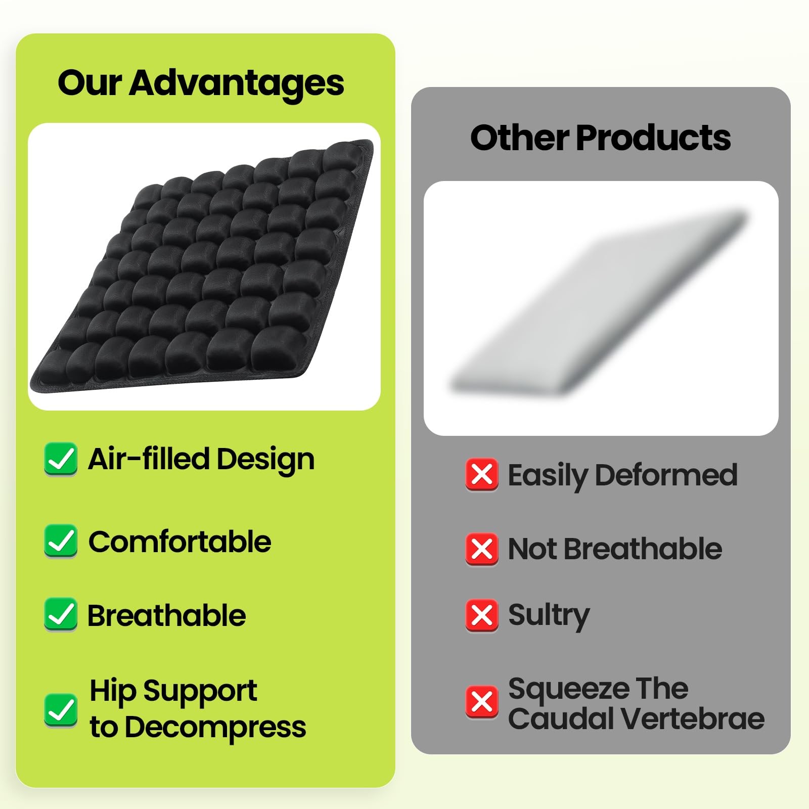 Sondor Travel Cushion – Adjustable Bubble Technology for Customized Comfort, ...