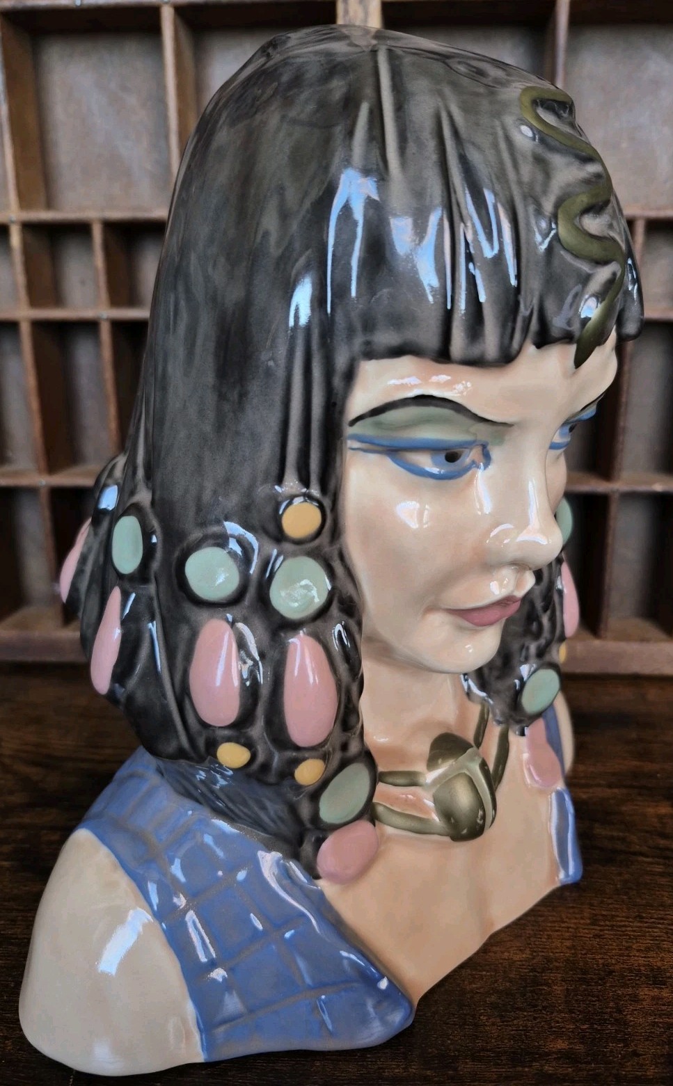1994 Cleopatra Lady Head Vase Ltd Ed Unforgettable Women Larry Zimpleman 89/100