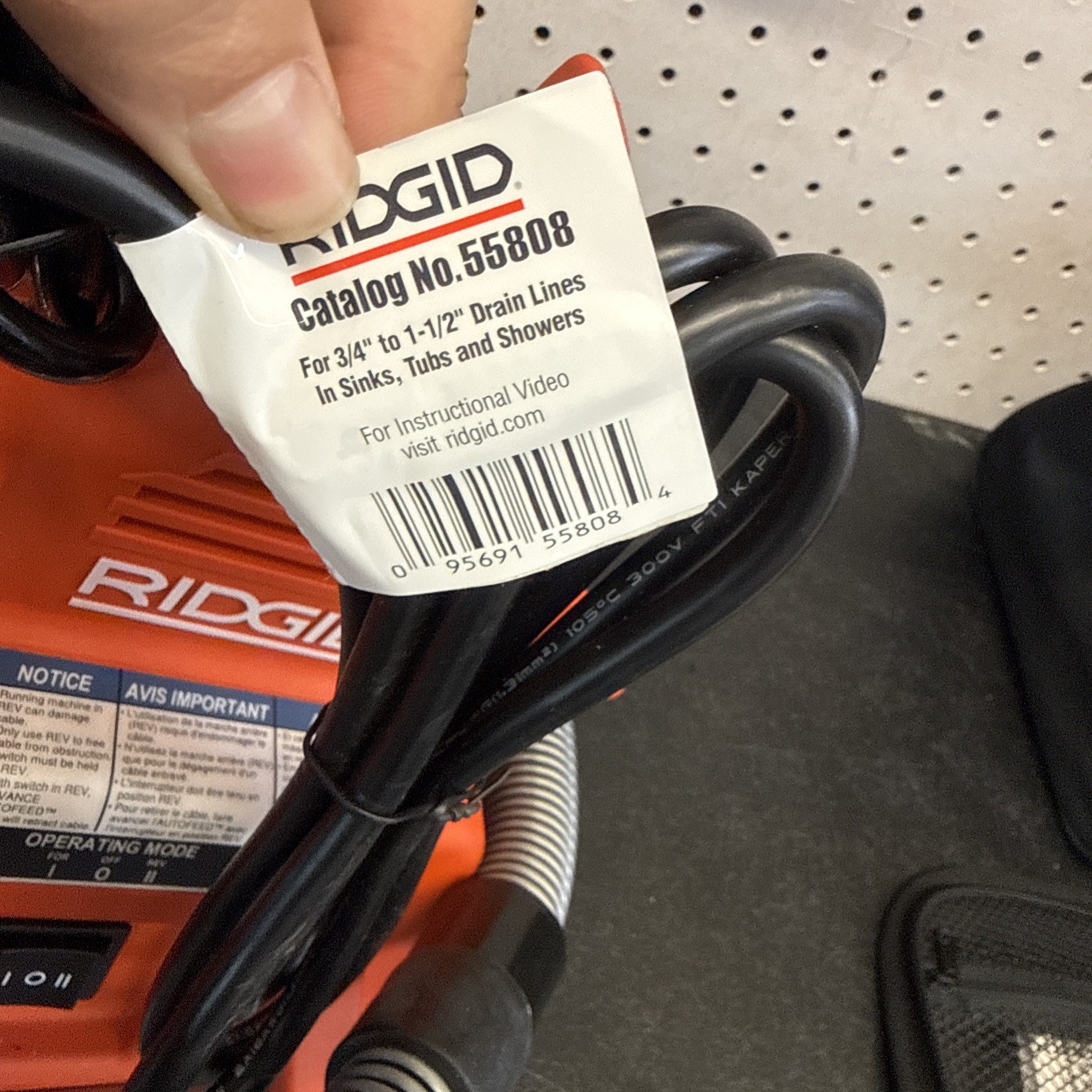 RIDGID PowerClear Drain Cleaning Machine - Red/Black