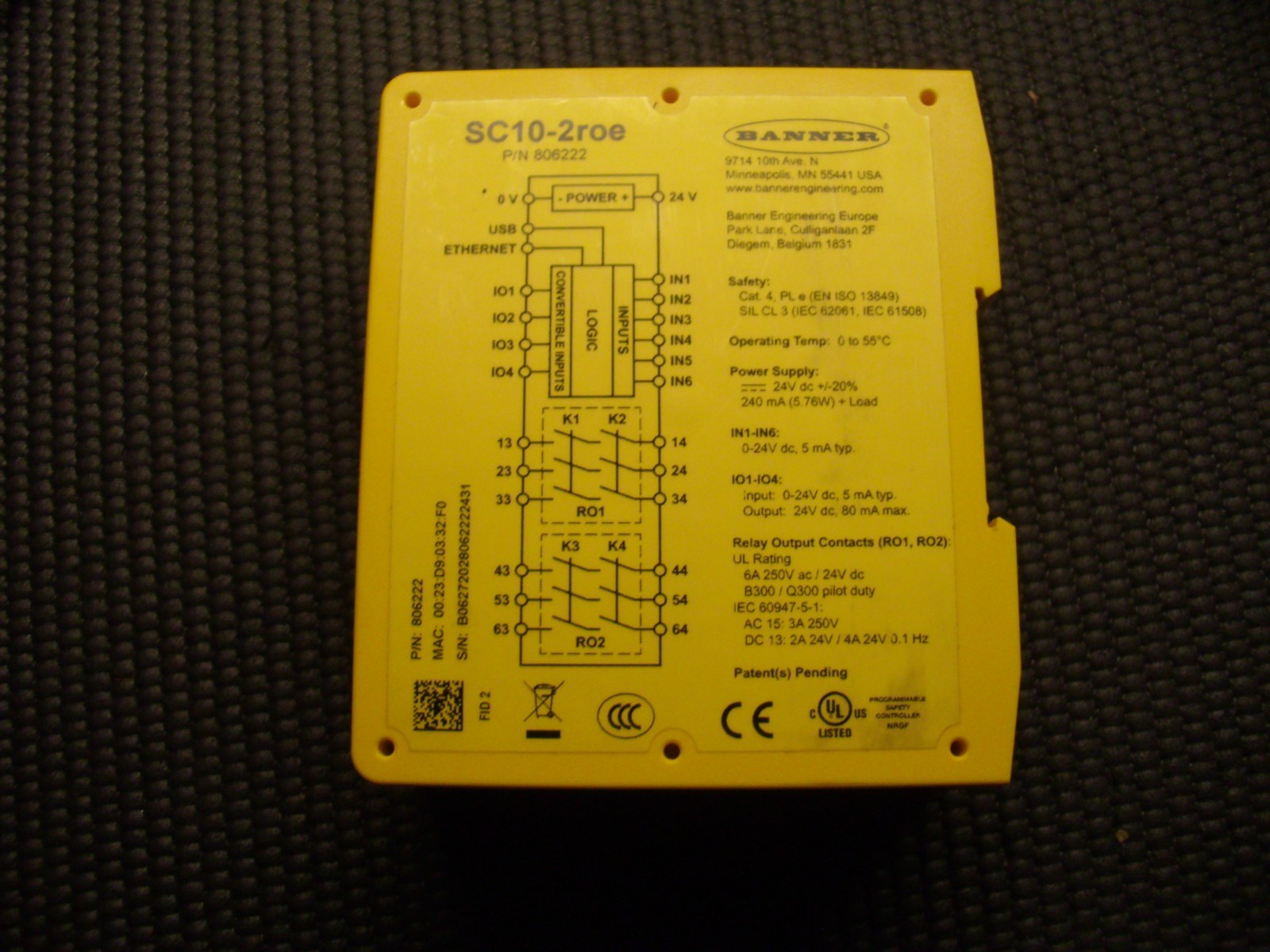 BANNER ENGINEERING SC10-2ROE / SC102ROE , 806222