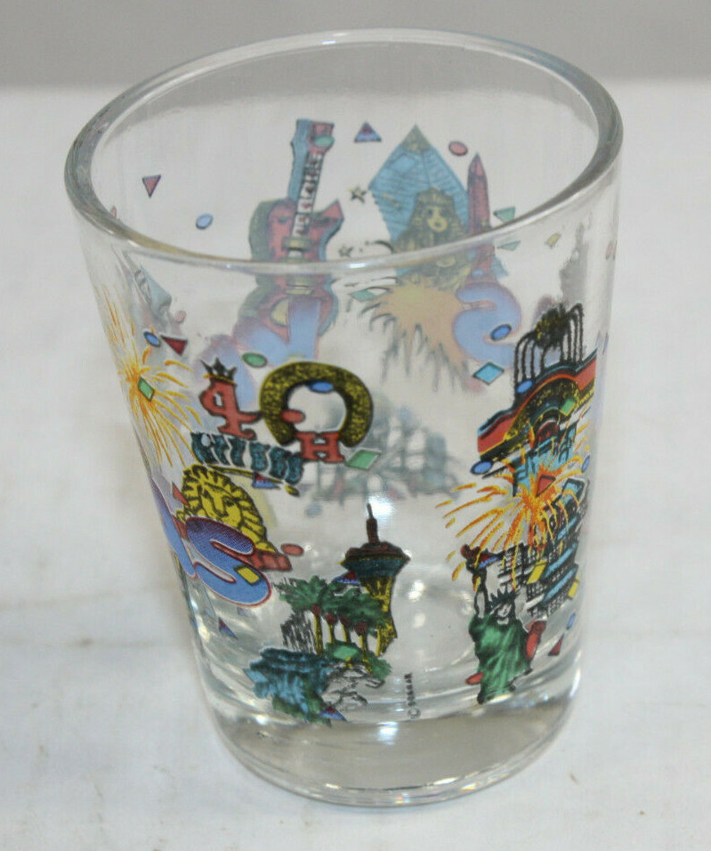 Las Vegas Casinos Souvenir Shot Glass Various Casinos Luxor MGM 4 Horseshoes