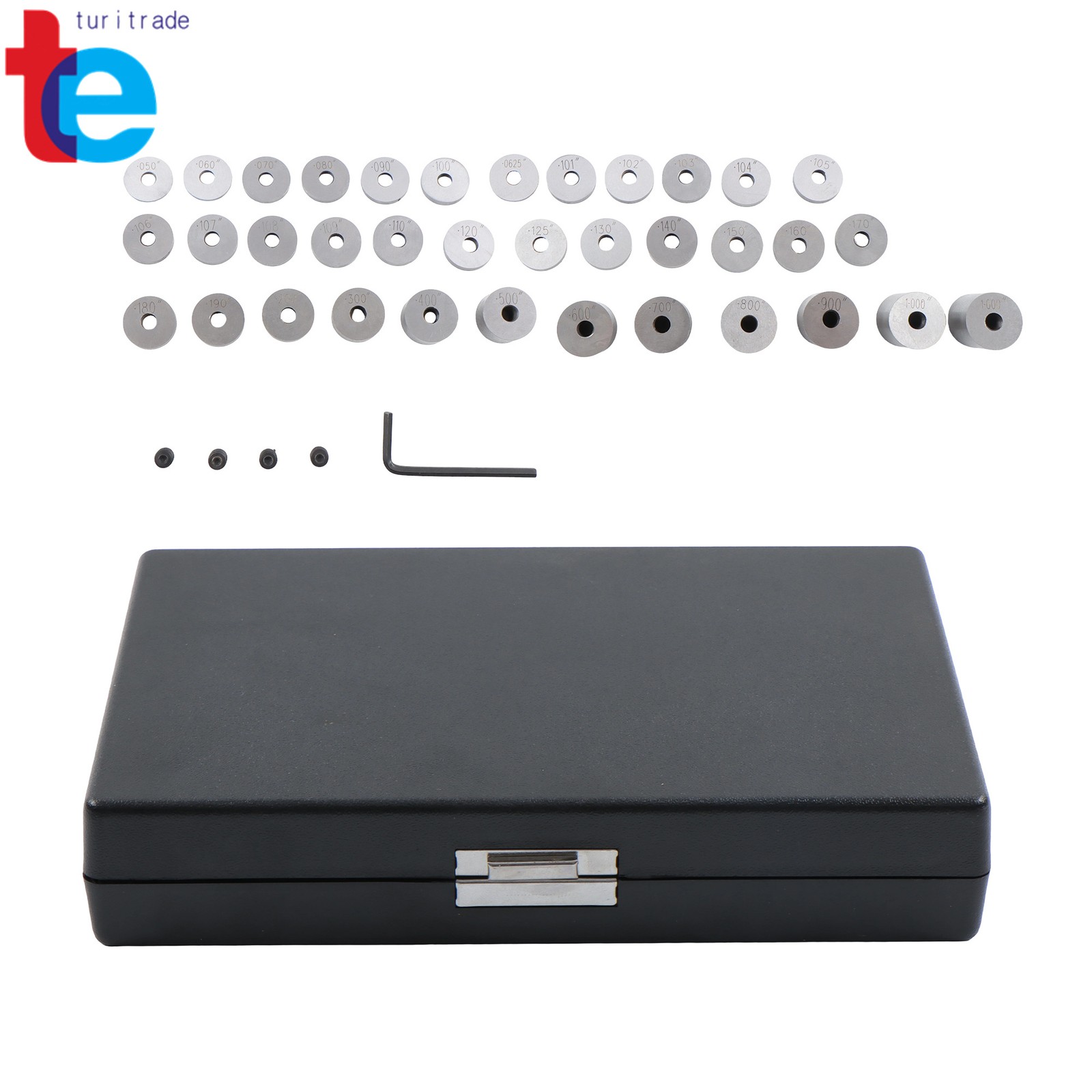 36pc Hardened Steel Round Gage Block Set for Precision Machining