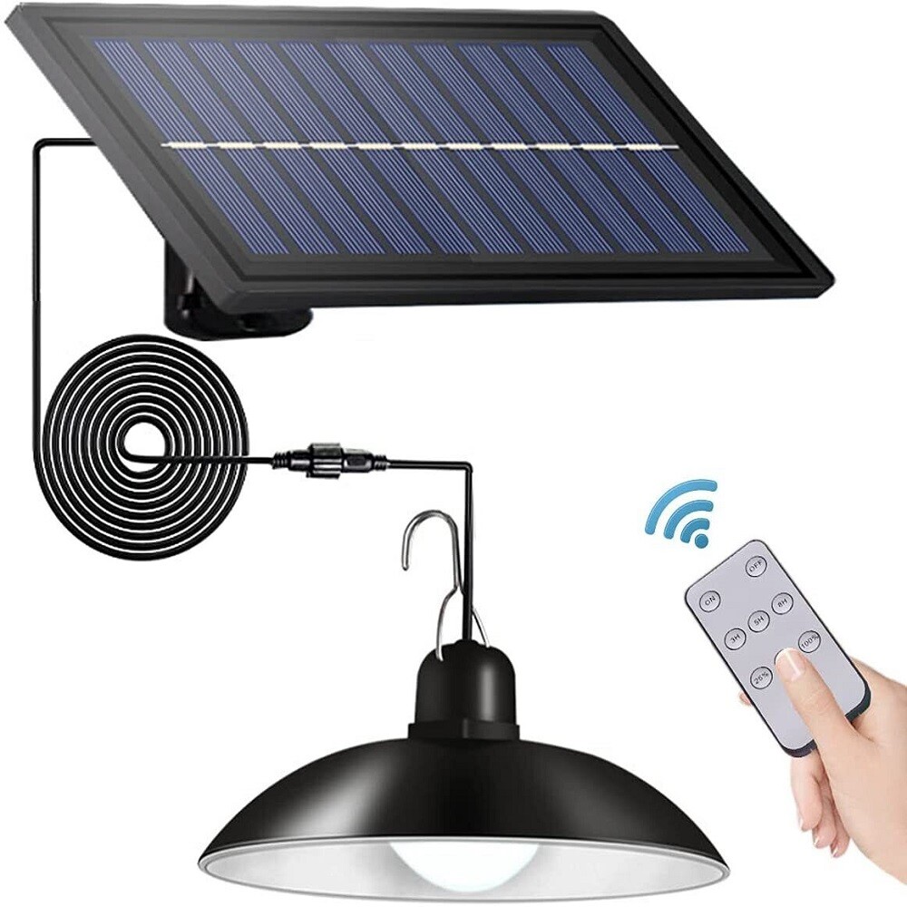 30 LED Solar Pendant Hanging Light Dimmable Outdoor Indoor Garden Yard Shed Lamp