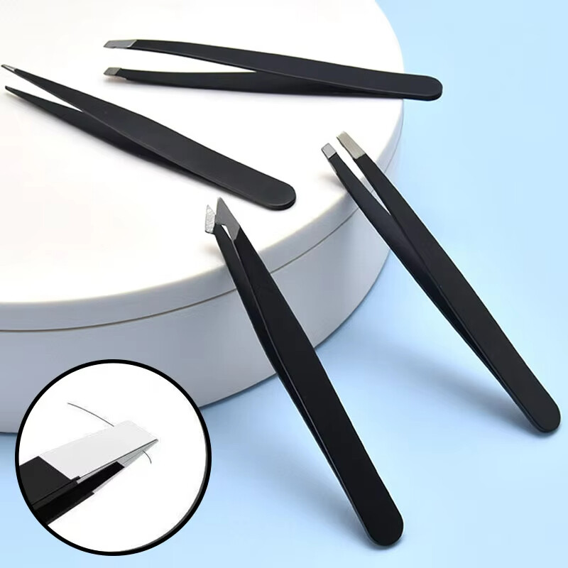 Eyebrow Tweezers Eyebrow Clip 4 pcs/Set Hair Beauty Pluckers Stainless Steel