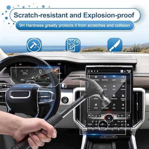 2024 2025 2026 Acadia Screen Protector for GMC for 11Inch Dash+15Inch Navi