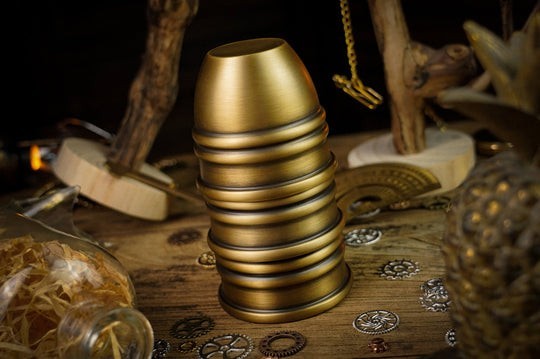 Artistic Combo Cups and Balls (Brass) by TCC magic tricks