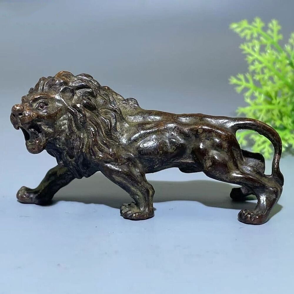 Bronze antique lion statue collection decorative animal statue