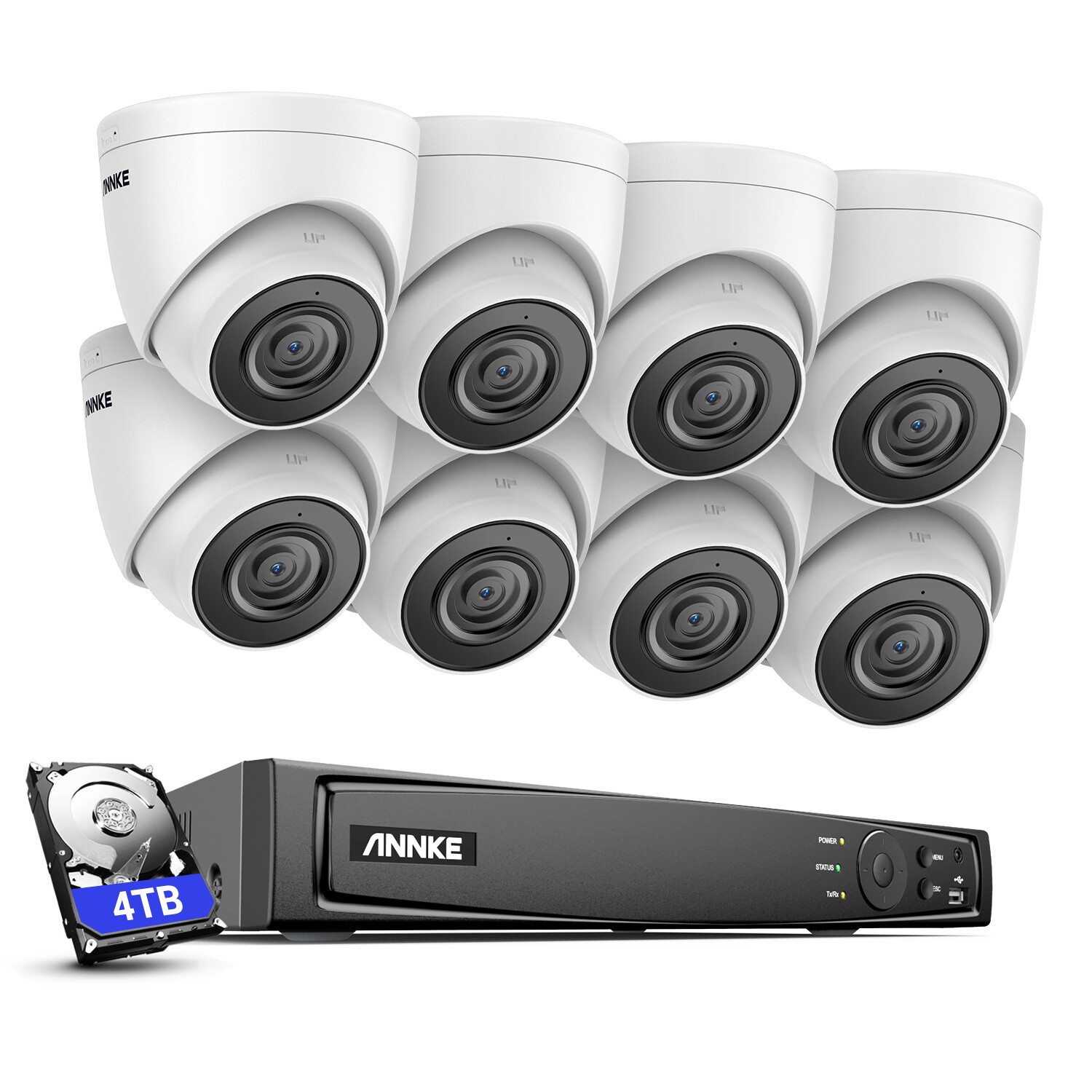 ANNKE 4K 8CH NVR 5MP POE Security IP Camera System Audio Recording Outdoor CCTV