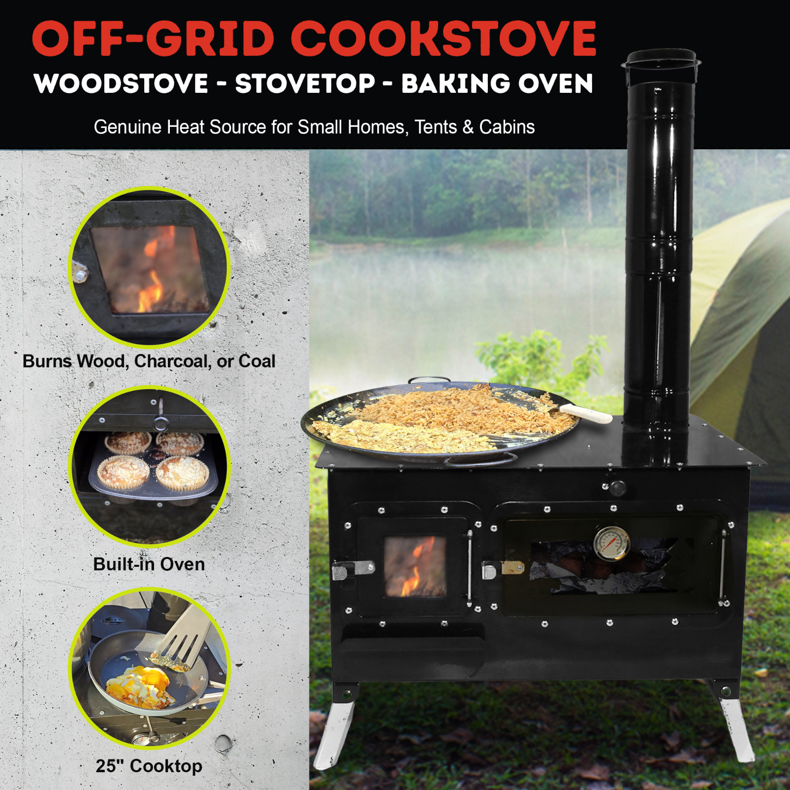 Stonehouse Forge "Trailblazer" Cookstove/Woodstove with Oven