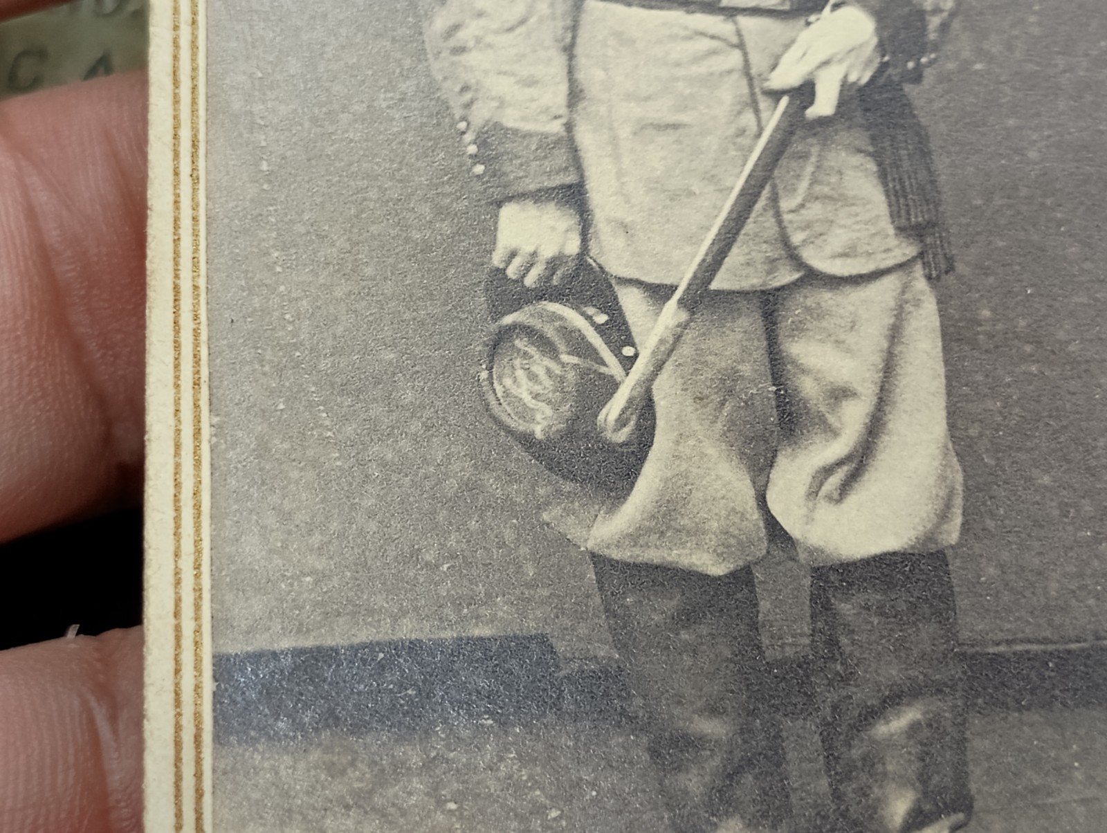 RARE CDV CONFEDERATE Captain W/ Sword South Carolina Photographer Cooley/Becket