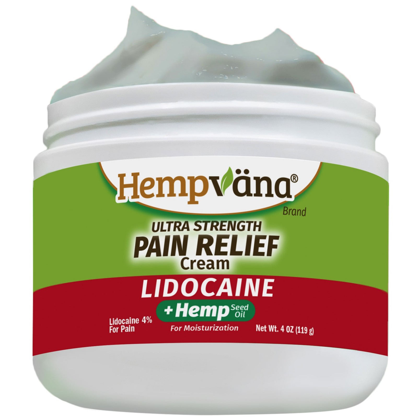 Hempvana Pain Cream Lidocaine, Ultra Strength, Pain Relief, AS-SEEN-ON-TV,