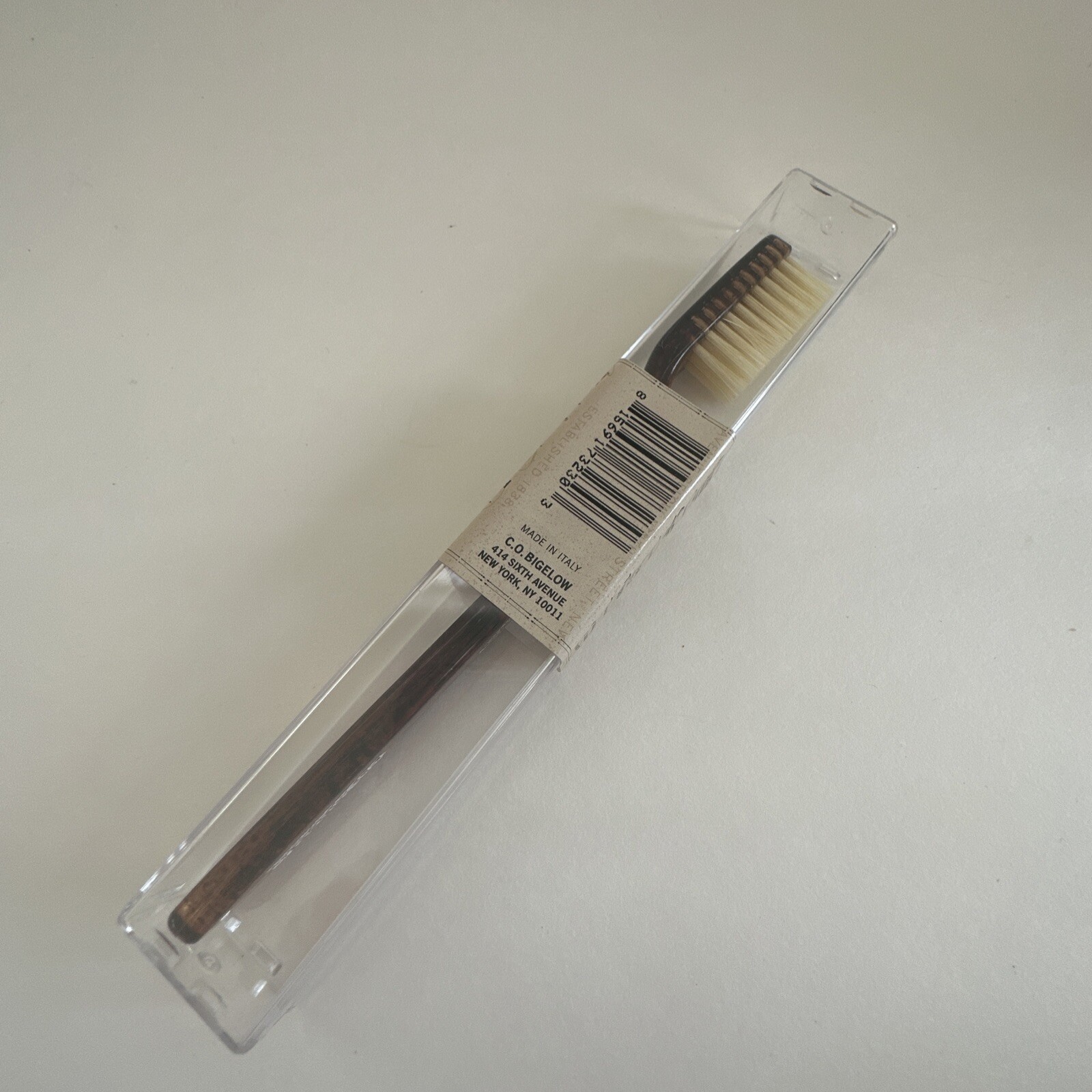 Natural Bristle Toothbrush by CO Bigelow Soft with Carrying Case