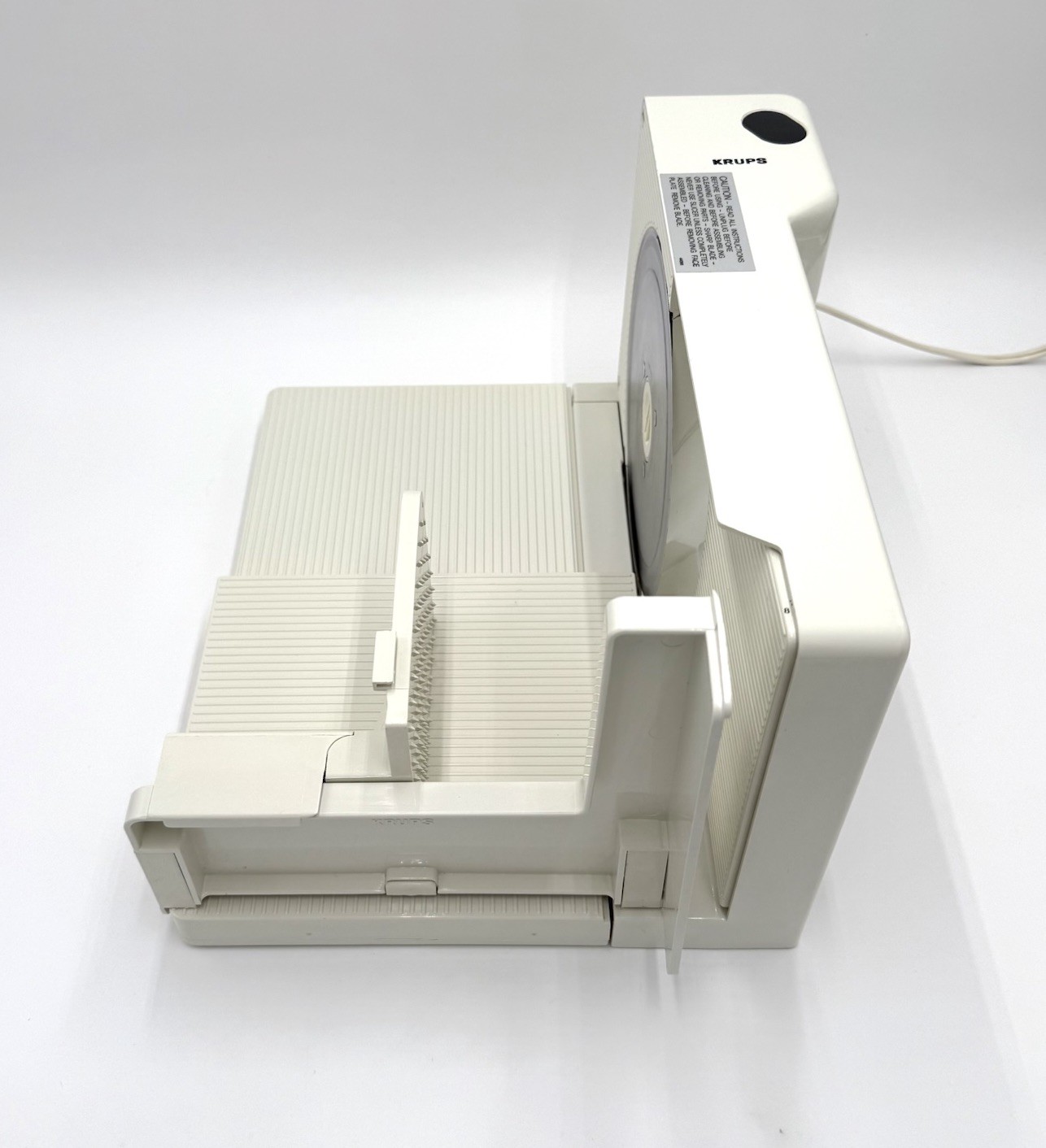 KRUPS Slice It Model 213 Electric Food Slicer Fold Up Tested w Box VTG