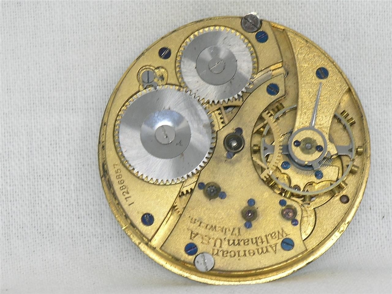 ANTIQUE 16S WALTHAM 17 JEWEL GRADE 623 OPEN FACE GILT POCKET WATCH, RUNNING!