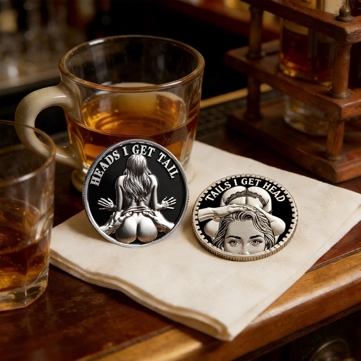 Heads I Get Tail/Tails I Get Head Commemorative Coin, Funny Challenge Coin