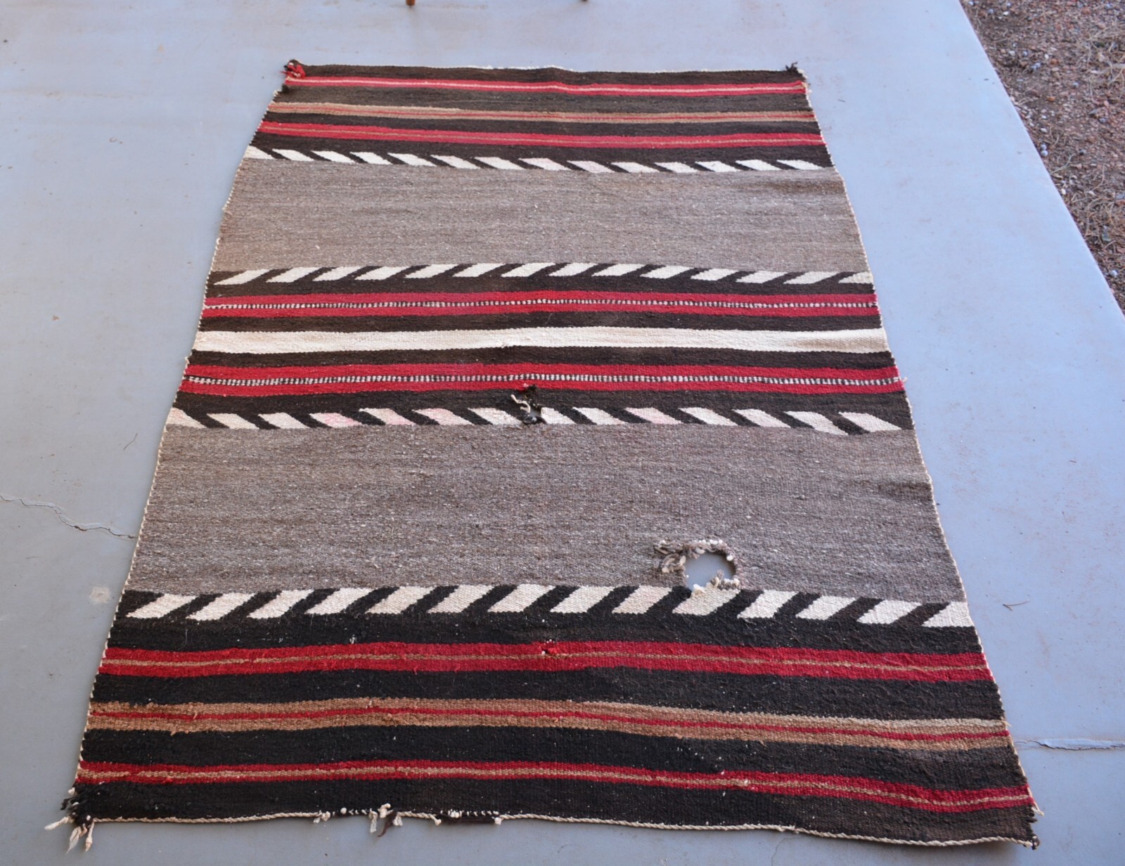 Old Navajo Transitional Banded Blanket