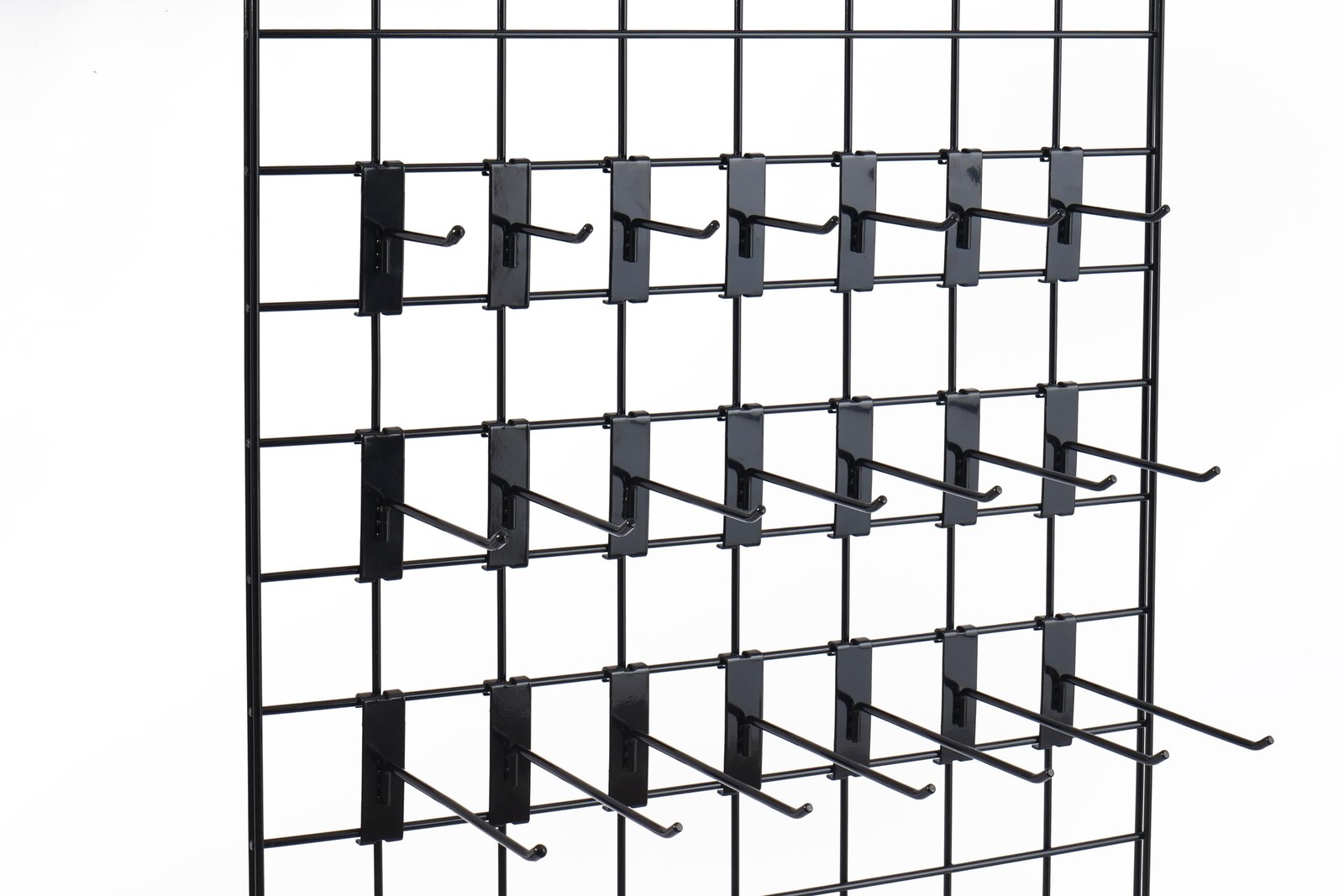 50 PC 8 inch Black Heavy Duty Gridwall Hooks for Grid Wall Panel Display