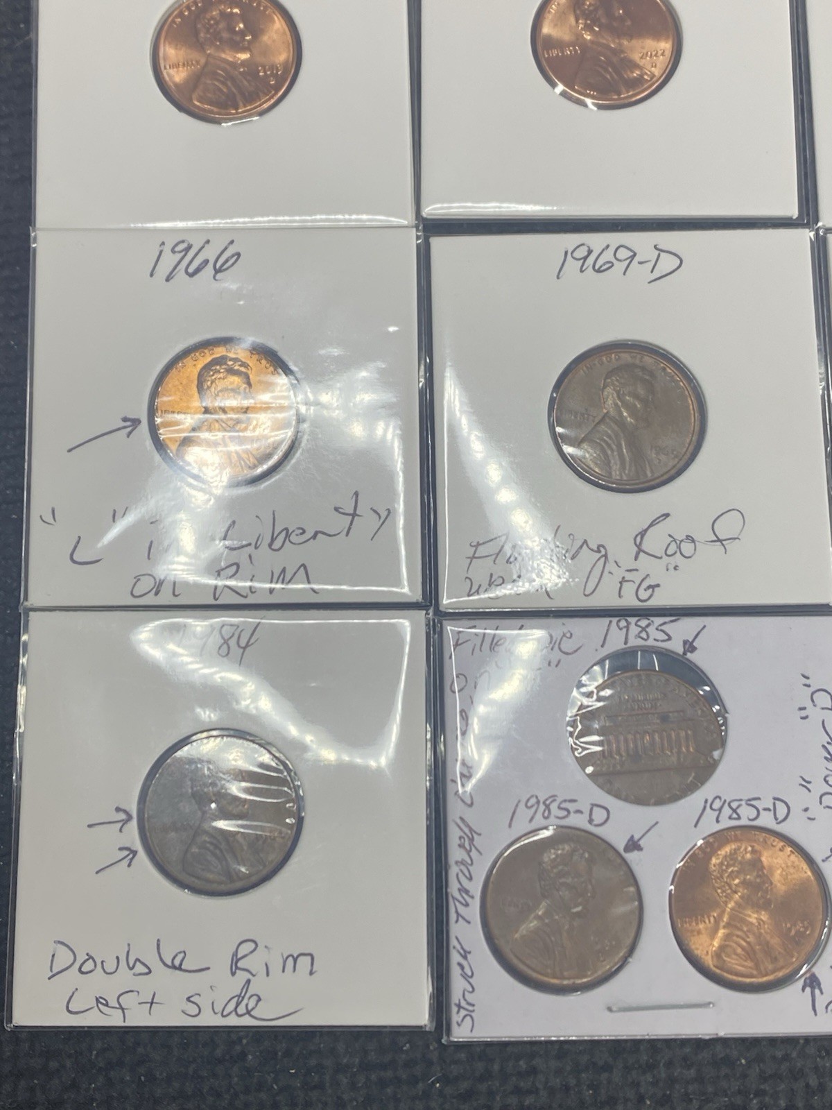 LINCOLN CENT Lot of 10 Red BU 1994-2022 And A Lot of 12 1964-1994 Error Coins