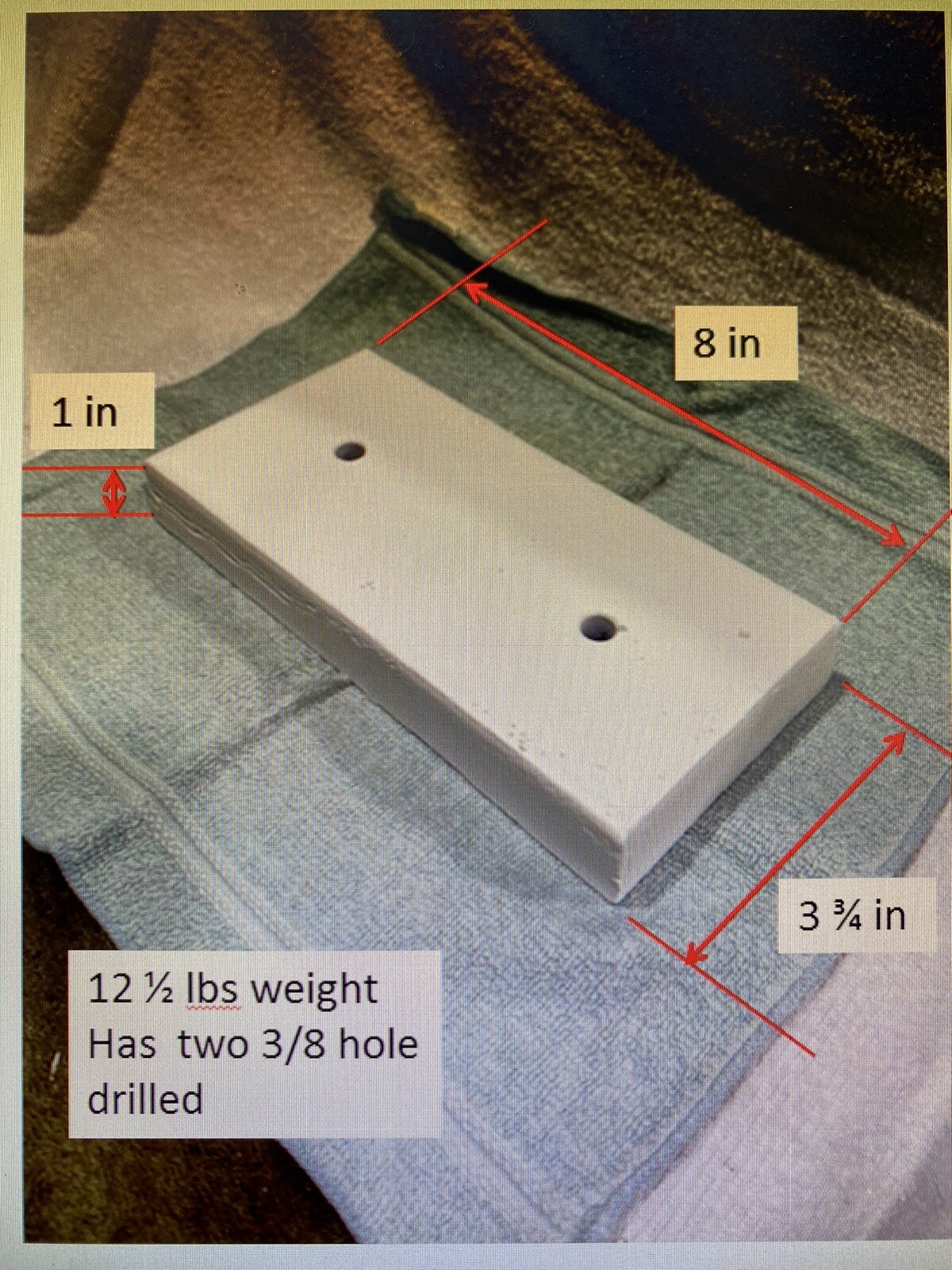 Lead Ballast Weight 12 1/2 Lbs