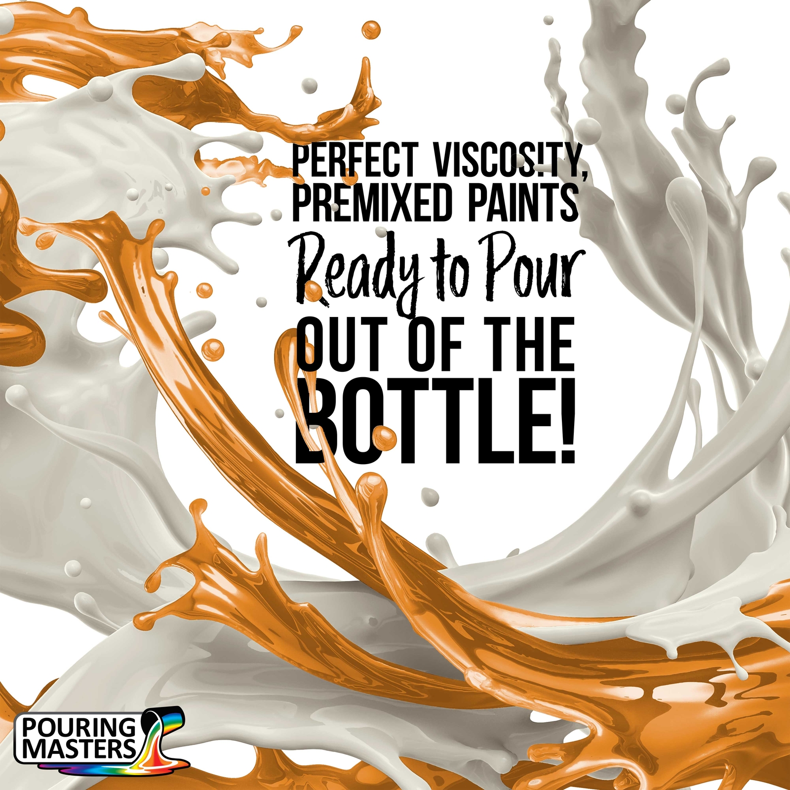 Pouring Masters Golden Ochre 8-Ounce Bottle Water-Based Acrylic Pouring Paint