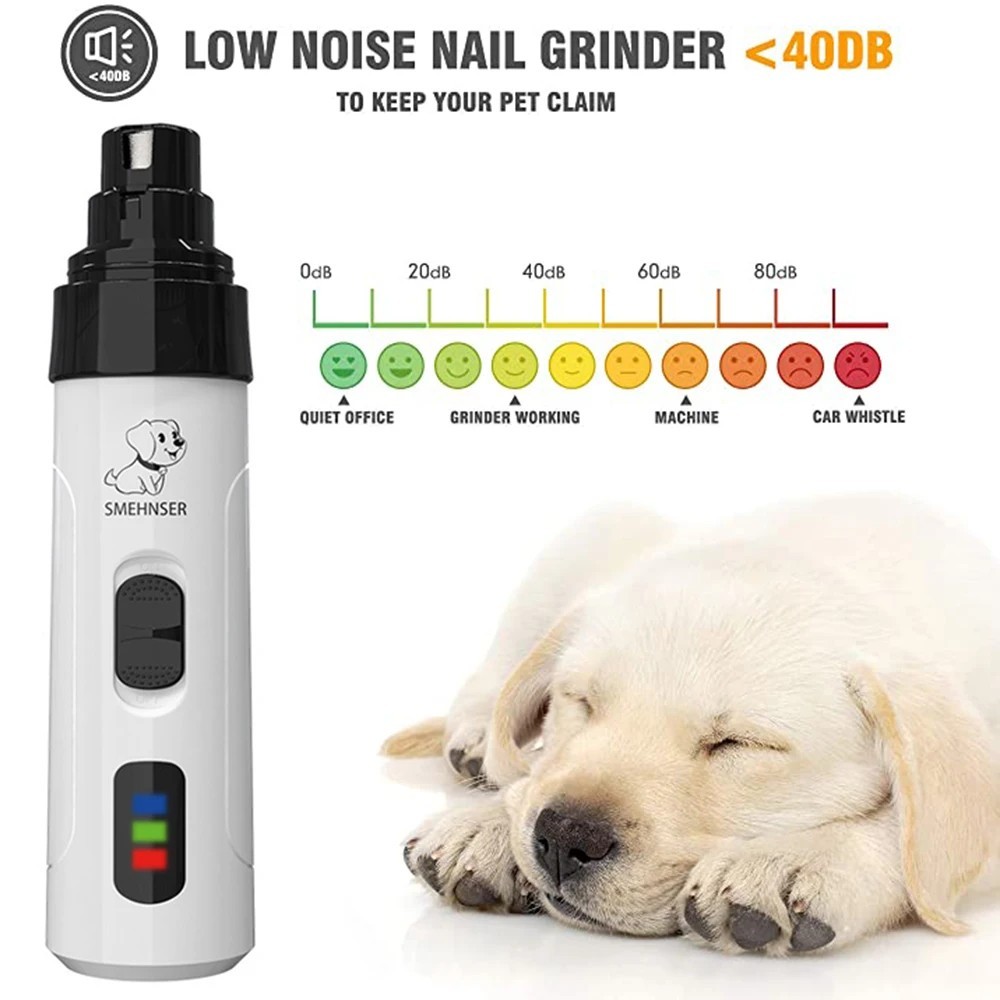 Upgraded Silent Groom Pro Nail Grinder Heusom Silent Grind Pro for Dogs Nail NEW