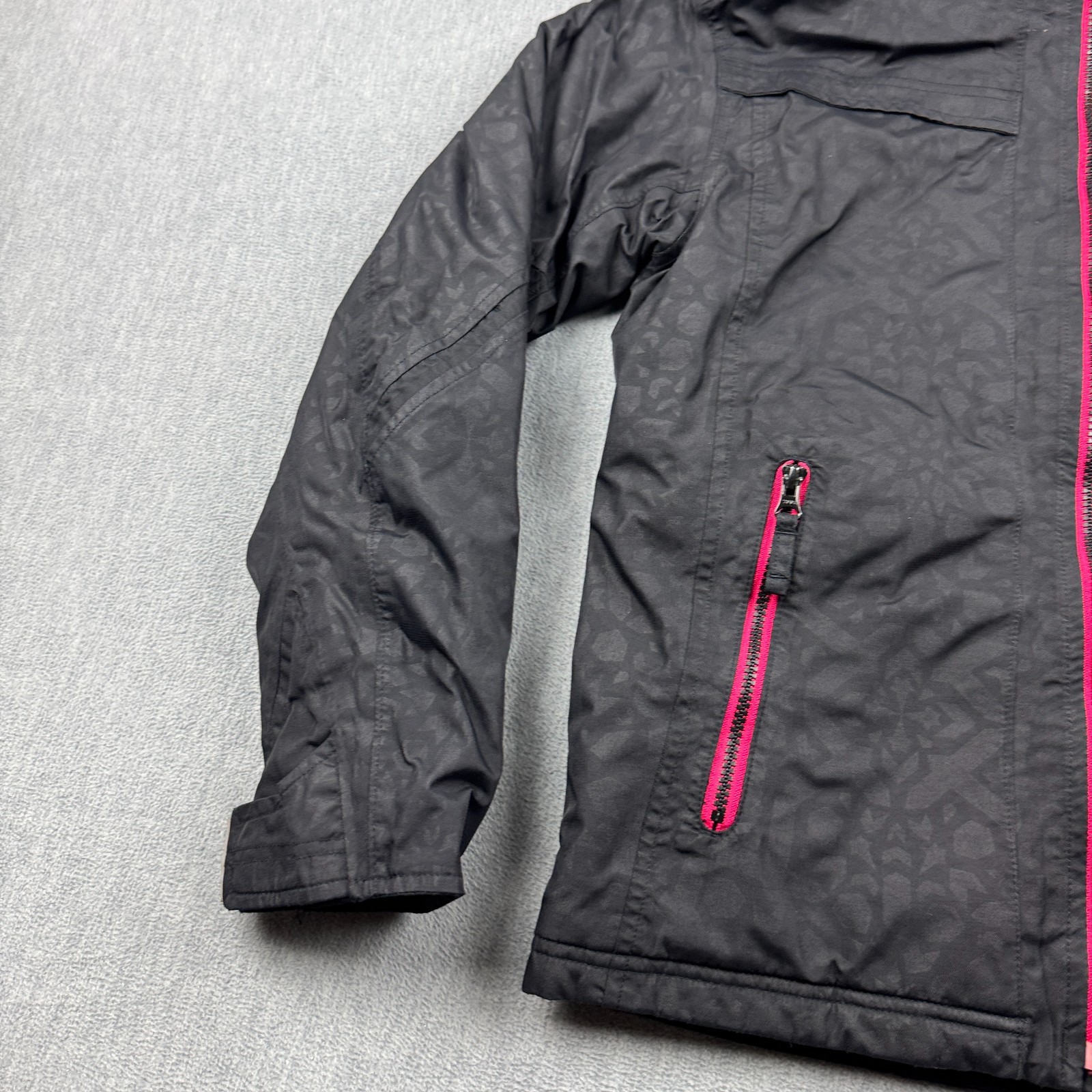 Columbia Jacket Youth Girls 14/16 Black Omni-Tech Titanium Hooded Full Zip Kids