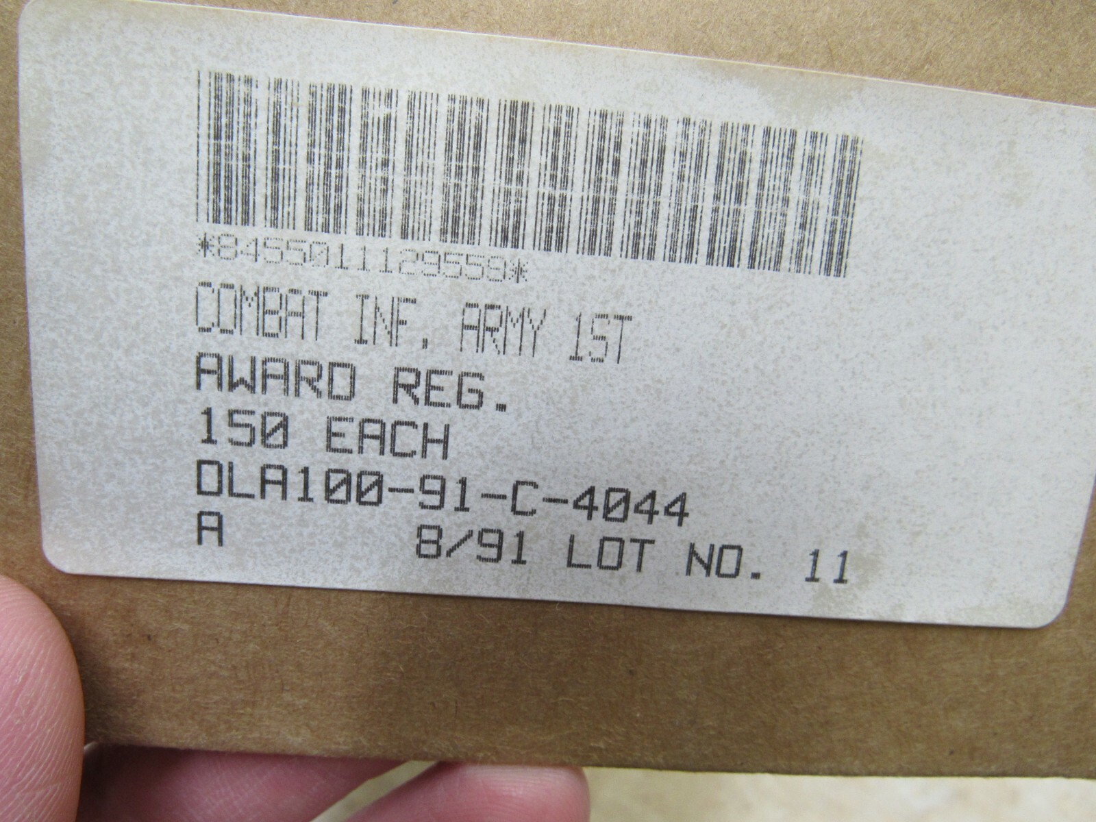 US Desert Storm Era Combat Infantryman Badge 1st Award NOS 1990 Full Size